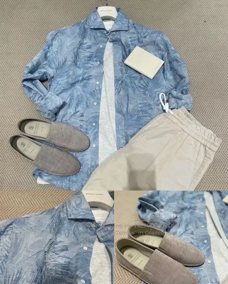 Brunello Cucinelli Brunello Cucinelli Linen Blended Shirt Size US M / EU 48-50 / 2 - 7 Thumbnail