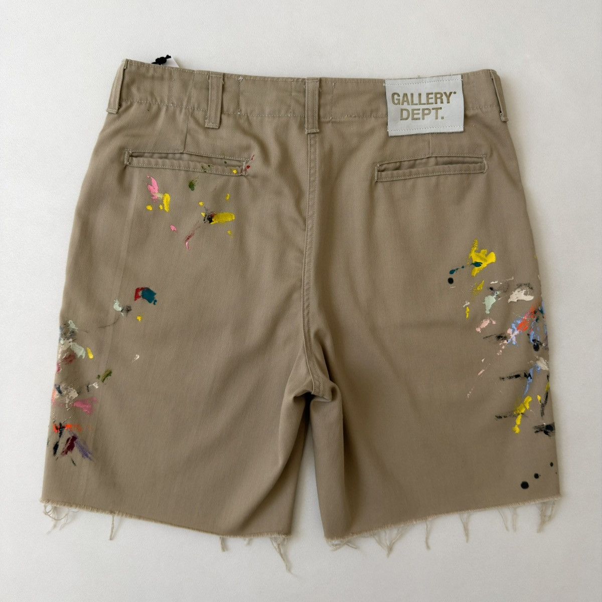 Gallery Dept. ‘Ricky’ Paint Splat Cut Off Beige Shorts Size US 32 / EU 48 - 16 Thumbnail