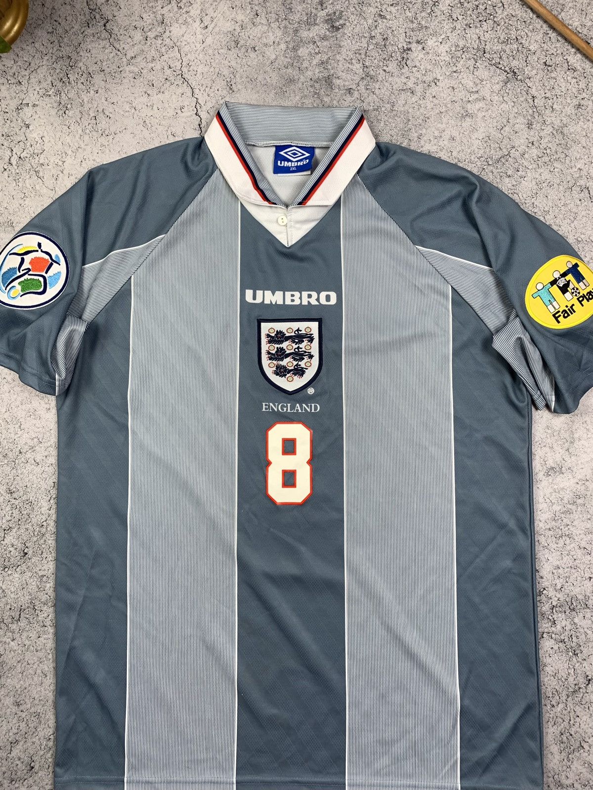 Other Umbro ENGLAND 1996-1997 Gascoigne 8 Away Replica Jersey XL Size US XL / EU 56 / 4 - 2 Thumbnail