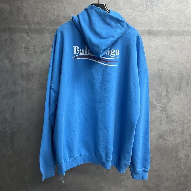 Balenciaga Balenciaga Blue Logo Print Casual Hoodie-2506 Size US S / EU 44-46 / 1 - 2 Thumbnail
