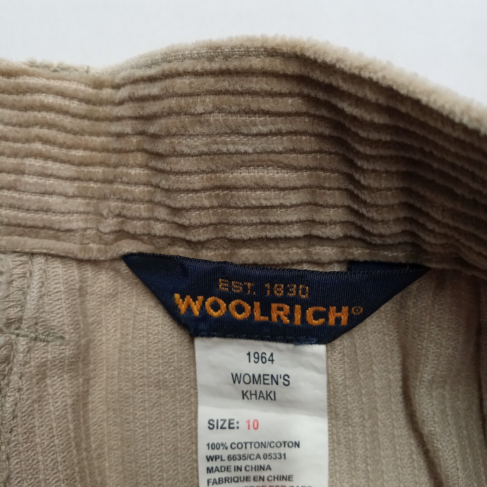 Woolrich Woolen Mills Woolrich 1964 Pants Womens 10 Beige Khaki Corduroy High Rise Size 32" / US 10 / IT 46 - 4 Thumbnail