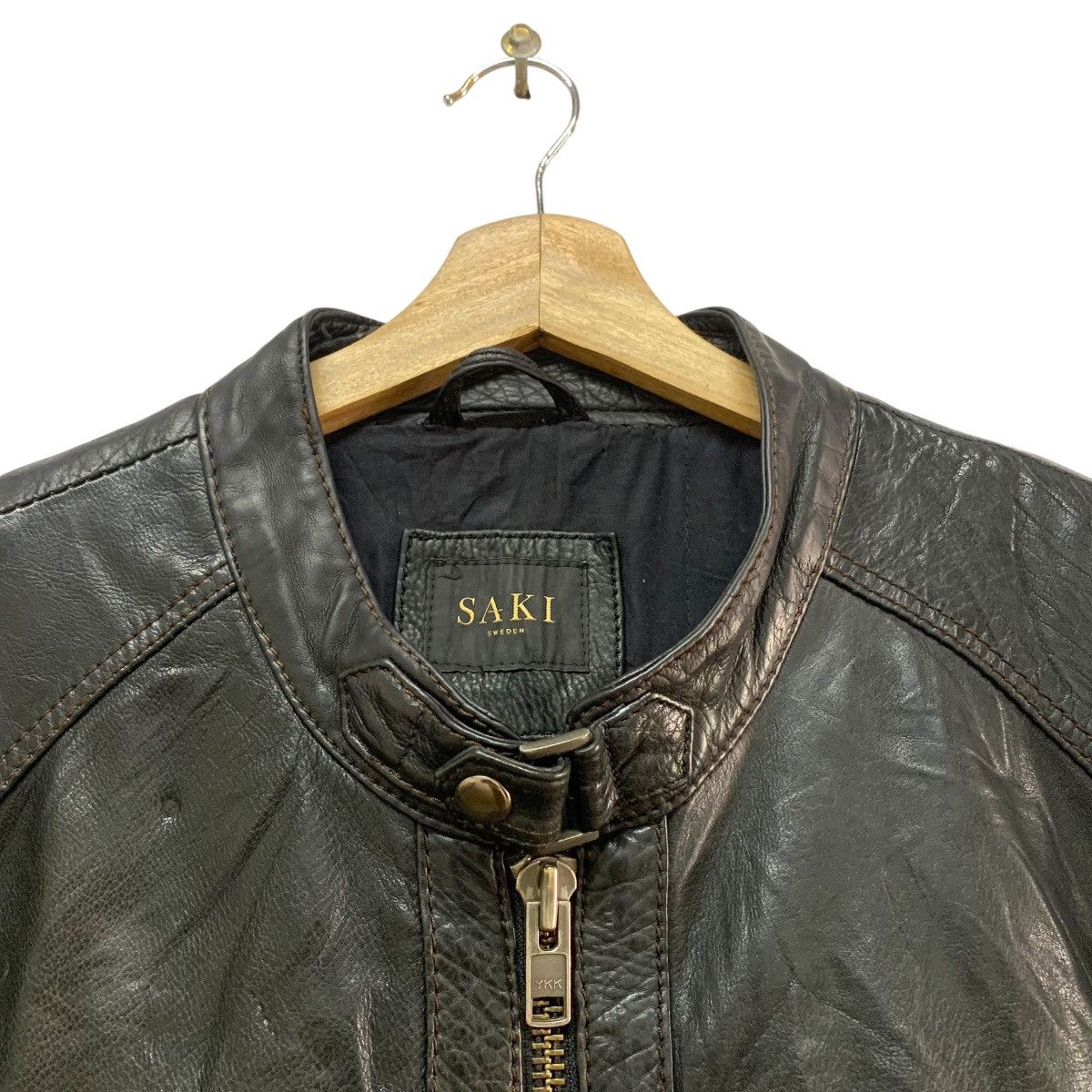 Genuine Leather Saki Sweden Motorcycles Leather Jacket Size US XL / EU 56 / 4 - 10 Thumbnail