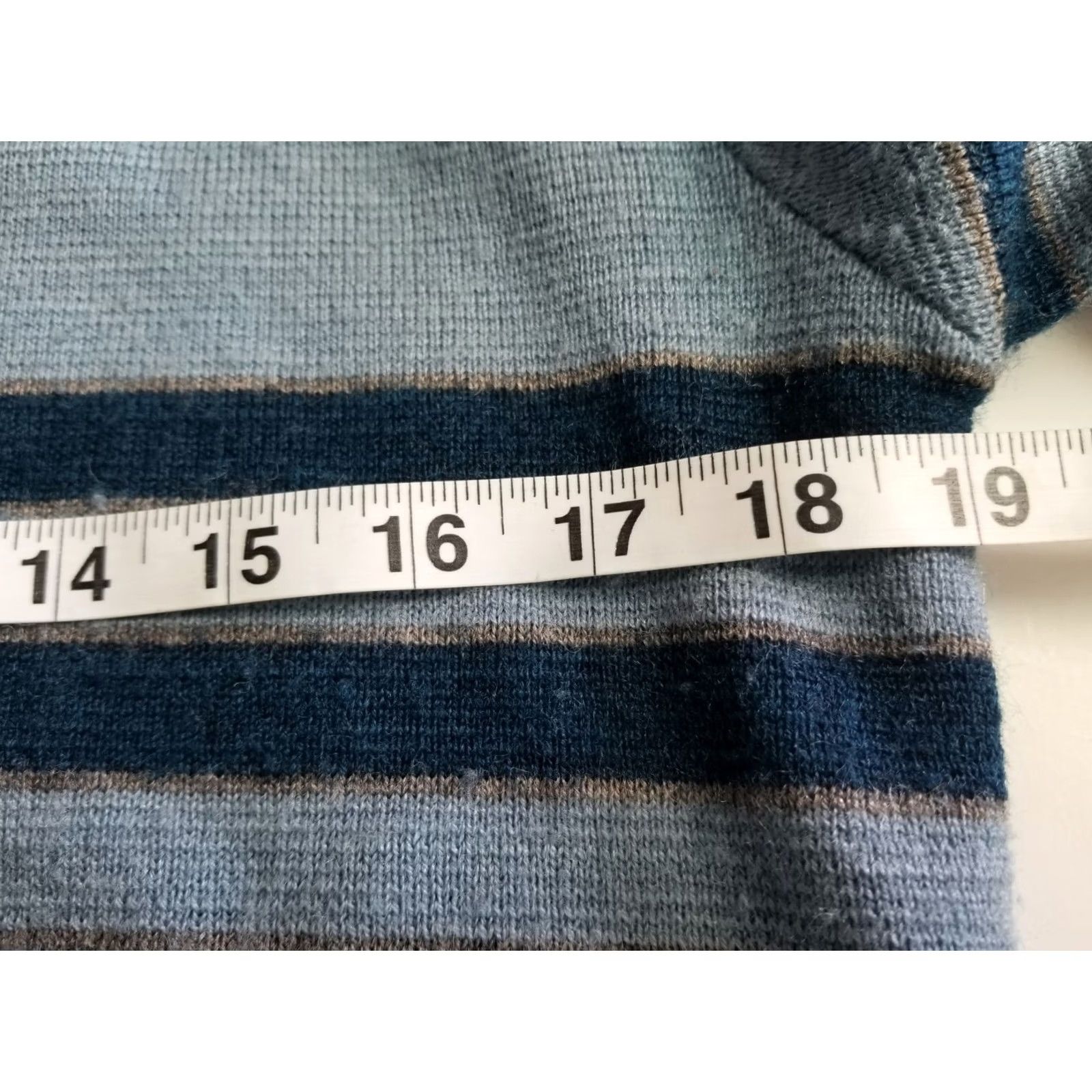 Vintage VINTAGE Original White Ram Blue Striped Crewneck Sweater Mens Medium M Blue 1970s Wool Acrylic Blend Mens Womens Size US M / EU 48-50 / 2 - 6 Thumbnail