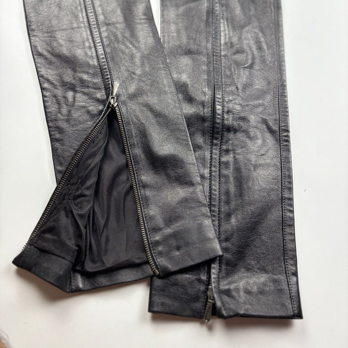 Dirk Bikkembergs Dirk Bikkembergs Leather Pants Size 26" / US 2 / IT 38 - 7 Thumbnail