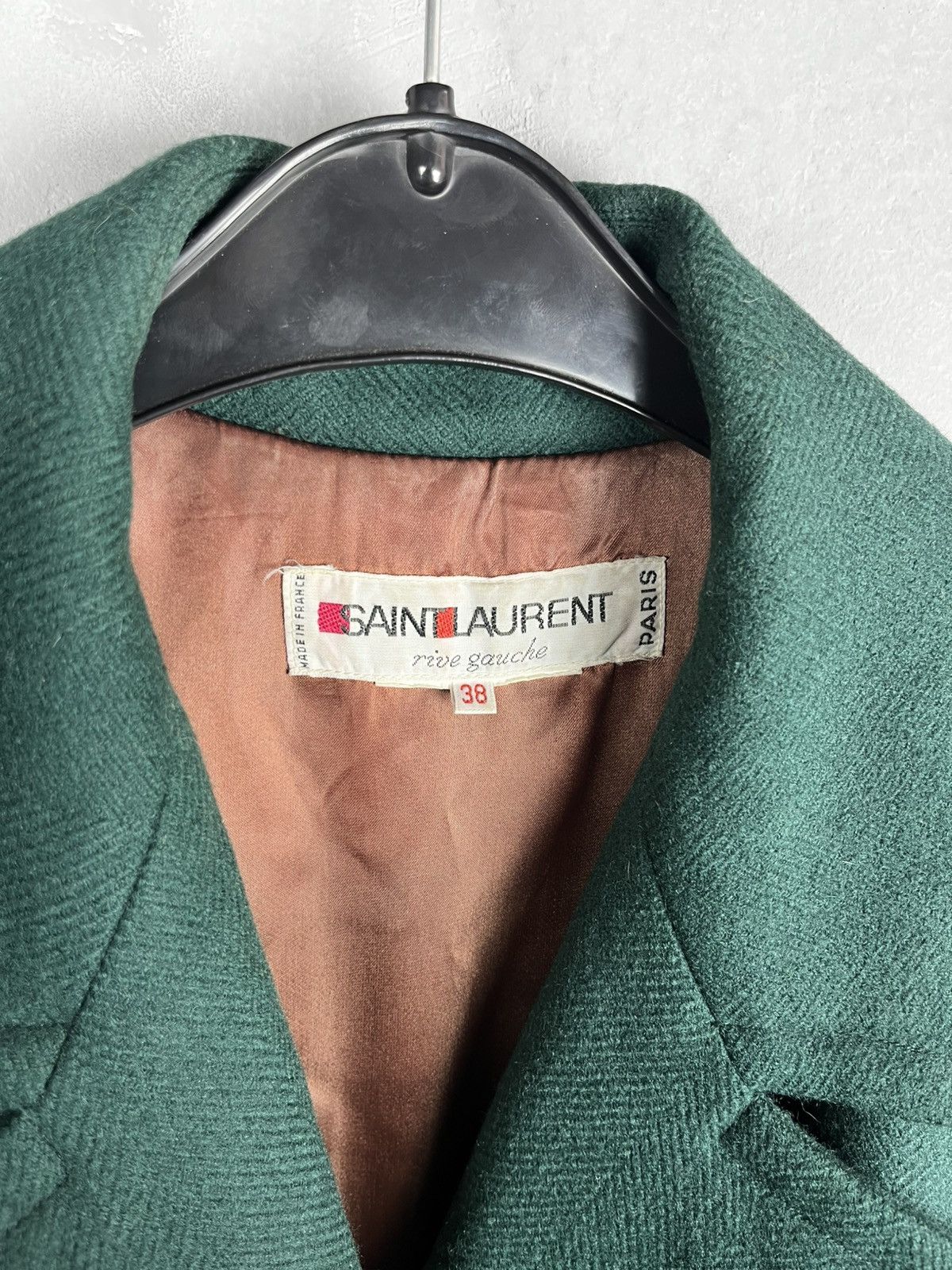 Yves Saint Laurent saint laurent gren coat vintage 80s Size S / US 4 / IT 40 - 11 Thumbnail