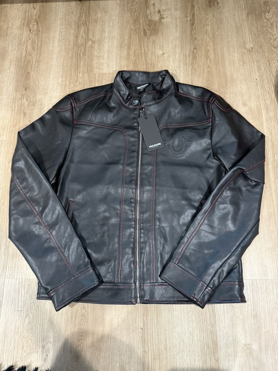 True Religion True Religion Black Leather Jacket Size US M / EU 48-50 / 2 - 1 Thumbnail