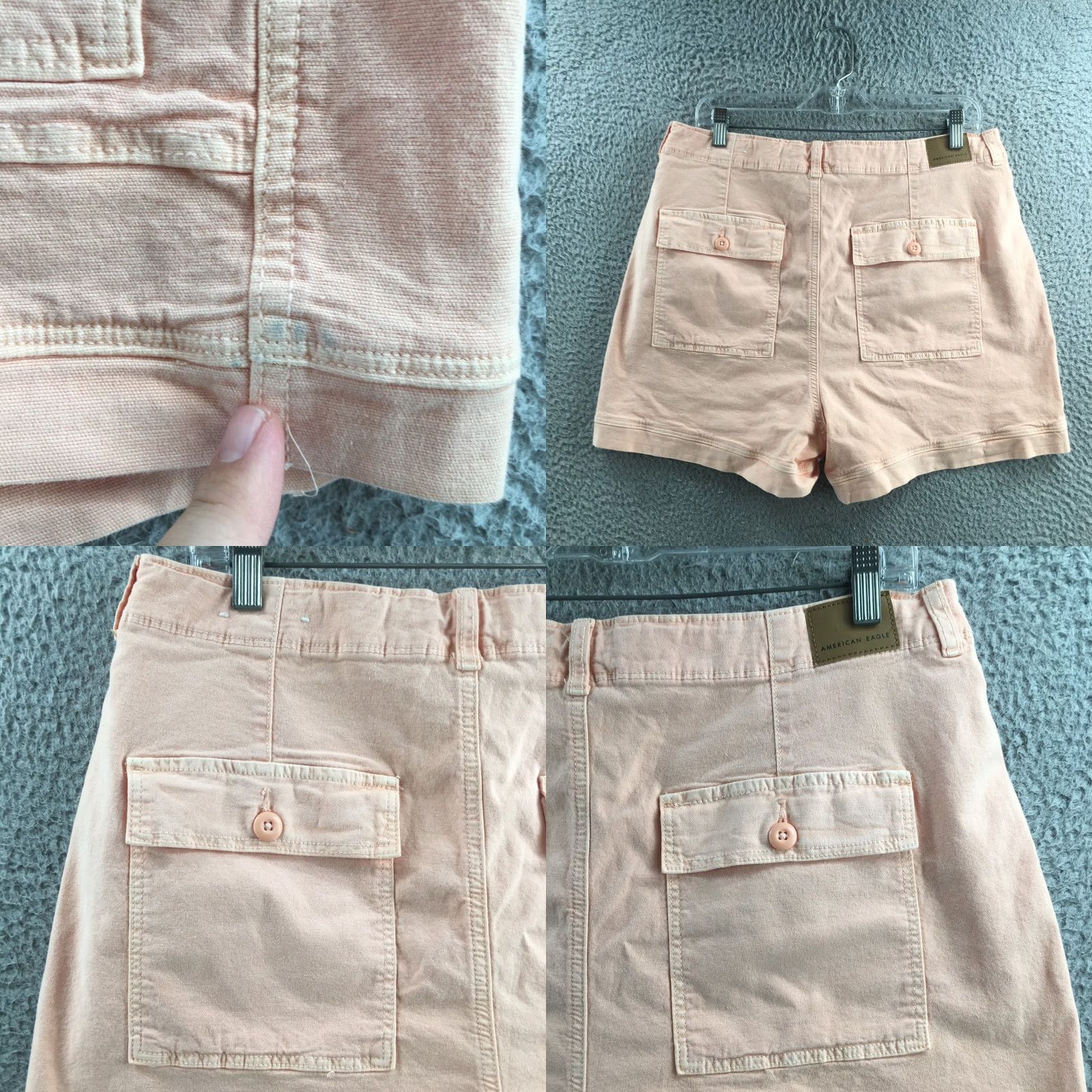 American Eagle Outfitters American Eagle Utility Shorts Womens 14 Pink Hi-Rise Zip Fly NEW Size 36" / US 14 / IT 50 - 9 Thumbnail