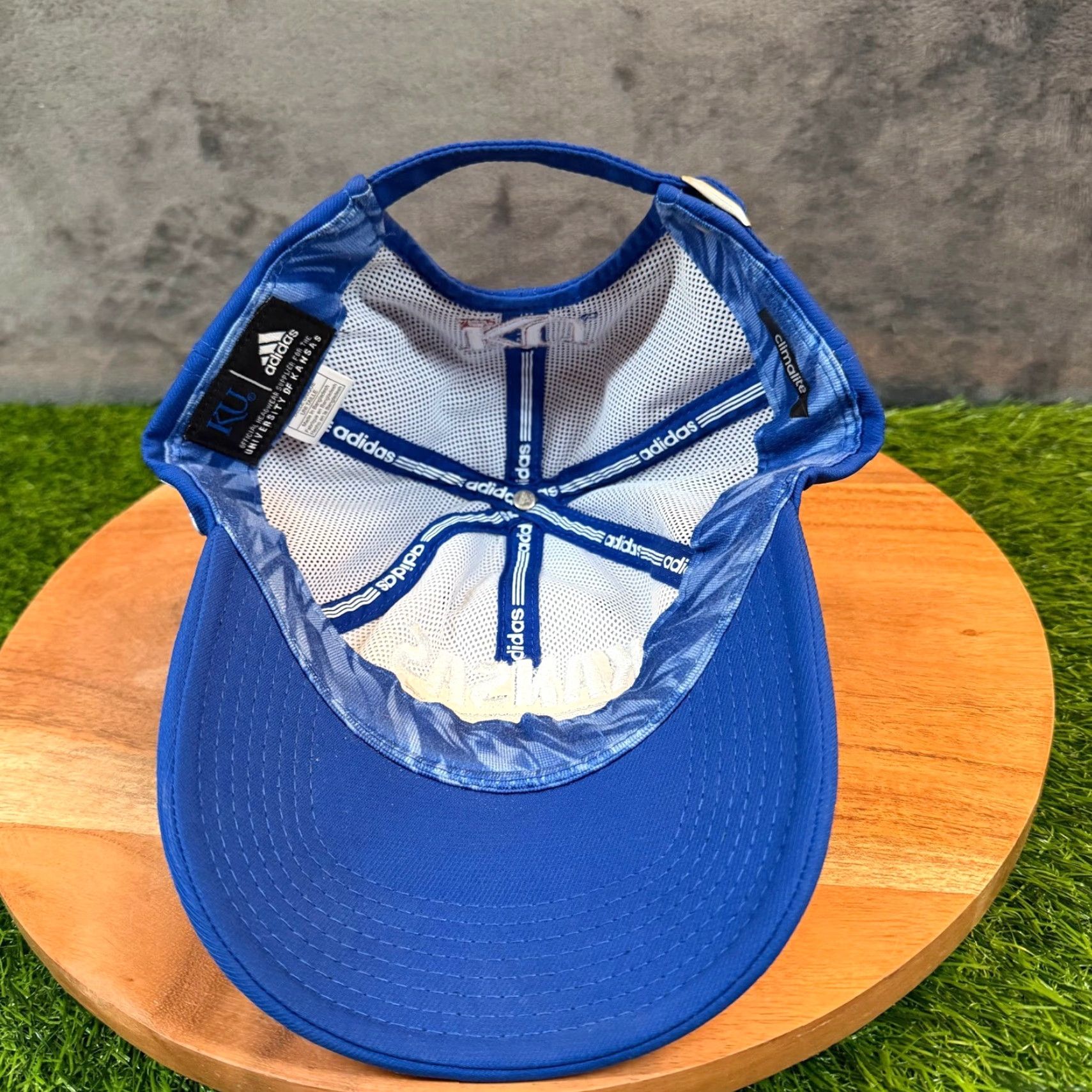 Adidas Adidas Kansas Jayhawks Hat Mens Blue Climalite Adjustable NCAA Baseball Cap KU Hat Mens Blue Size ONE SIZE - 5 Thumbnail