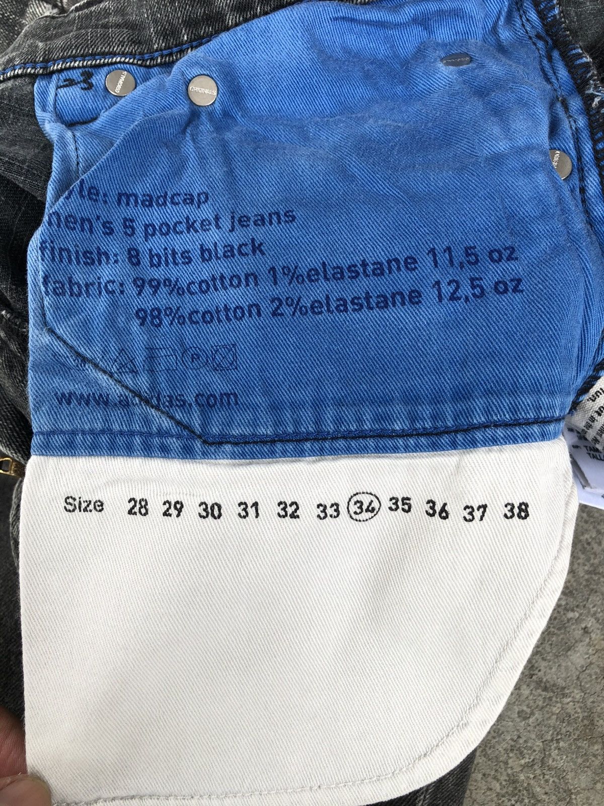 Who Decides War Adidas Distressed Jeans Patchwork Skinny Jeans Size US 34 / EU 50 - 23 Thumbnail
