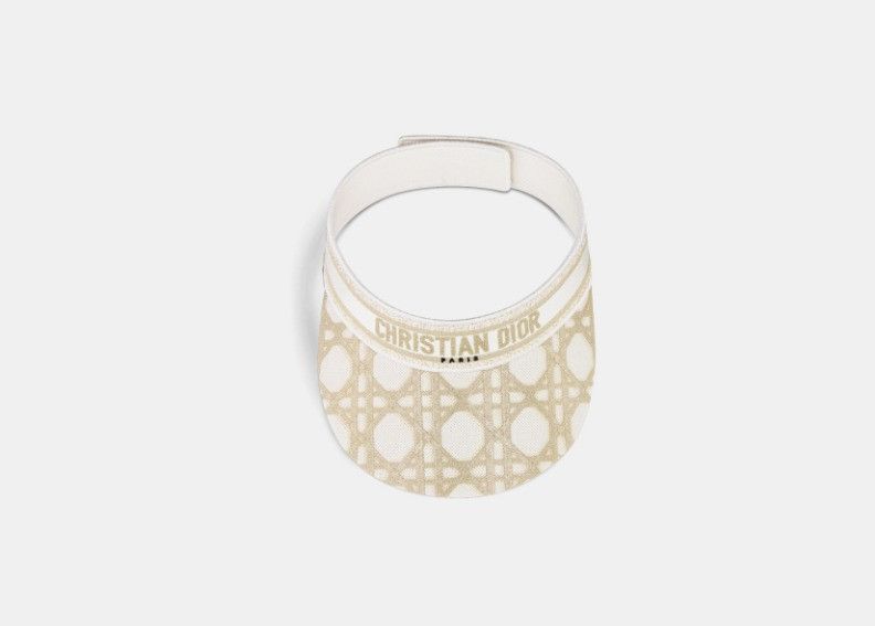Dior o1w1db10325 Size: OS / 41CA Visor Hat / Cap in Gold & White Size ONE SIZE - 4 Thumbnail