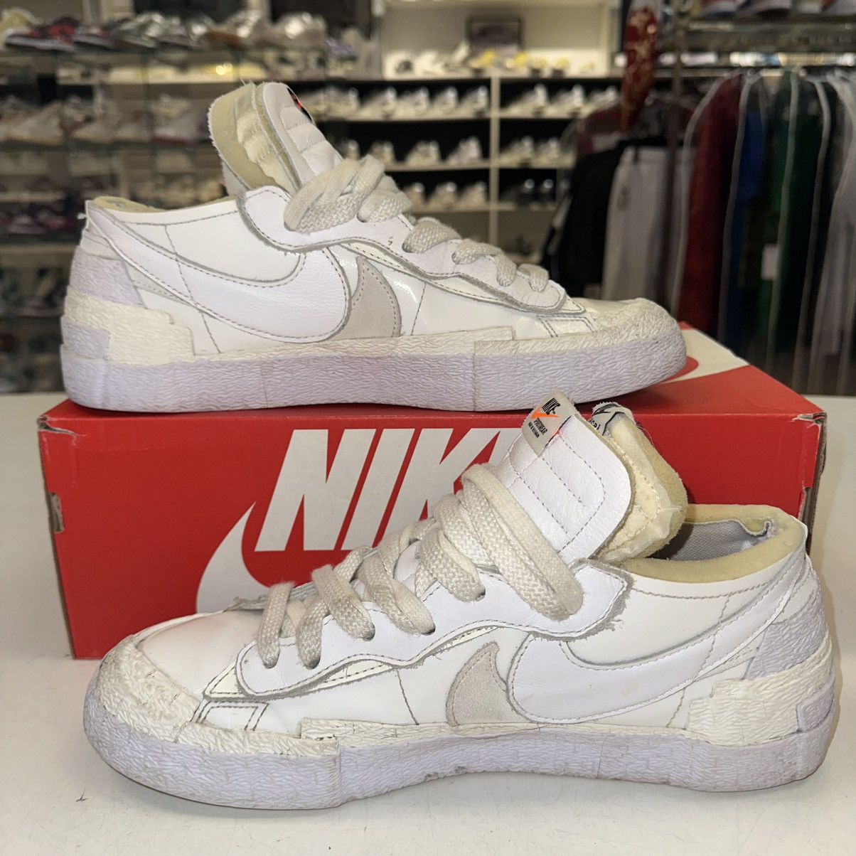 Nike × Sacai Size 10 - Nike sacai x Blazer Low White Patent Size US 10 / EU 43 - 2 Thumbnail
