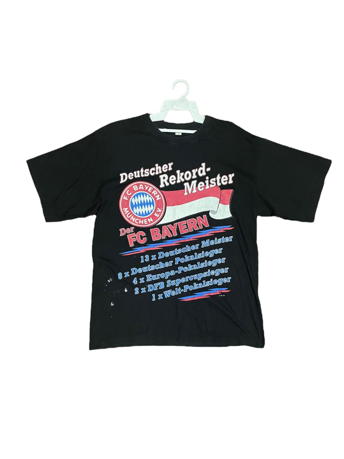 Other 90s Bayern Munchen Tour Distressed Glued Tee Size US L / EU 52-54 / 3 - 4 Thumbnail