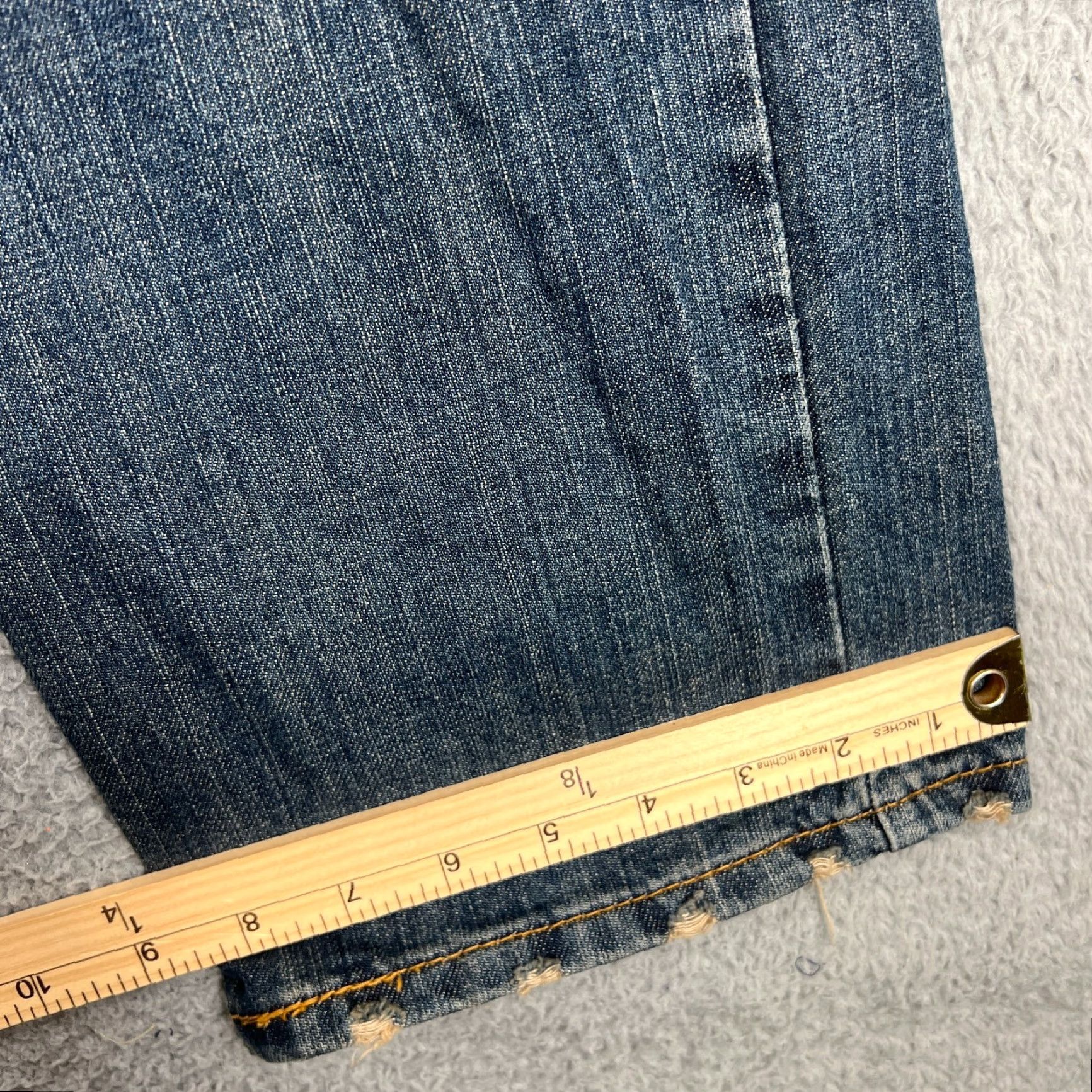 Levi's Levi's 559 Jeans Mens 36x30 Relaxed Fit Straight Dark Wash Blue Denim Grunge Size US 36 / EU 52 - 2 Thumbnail