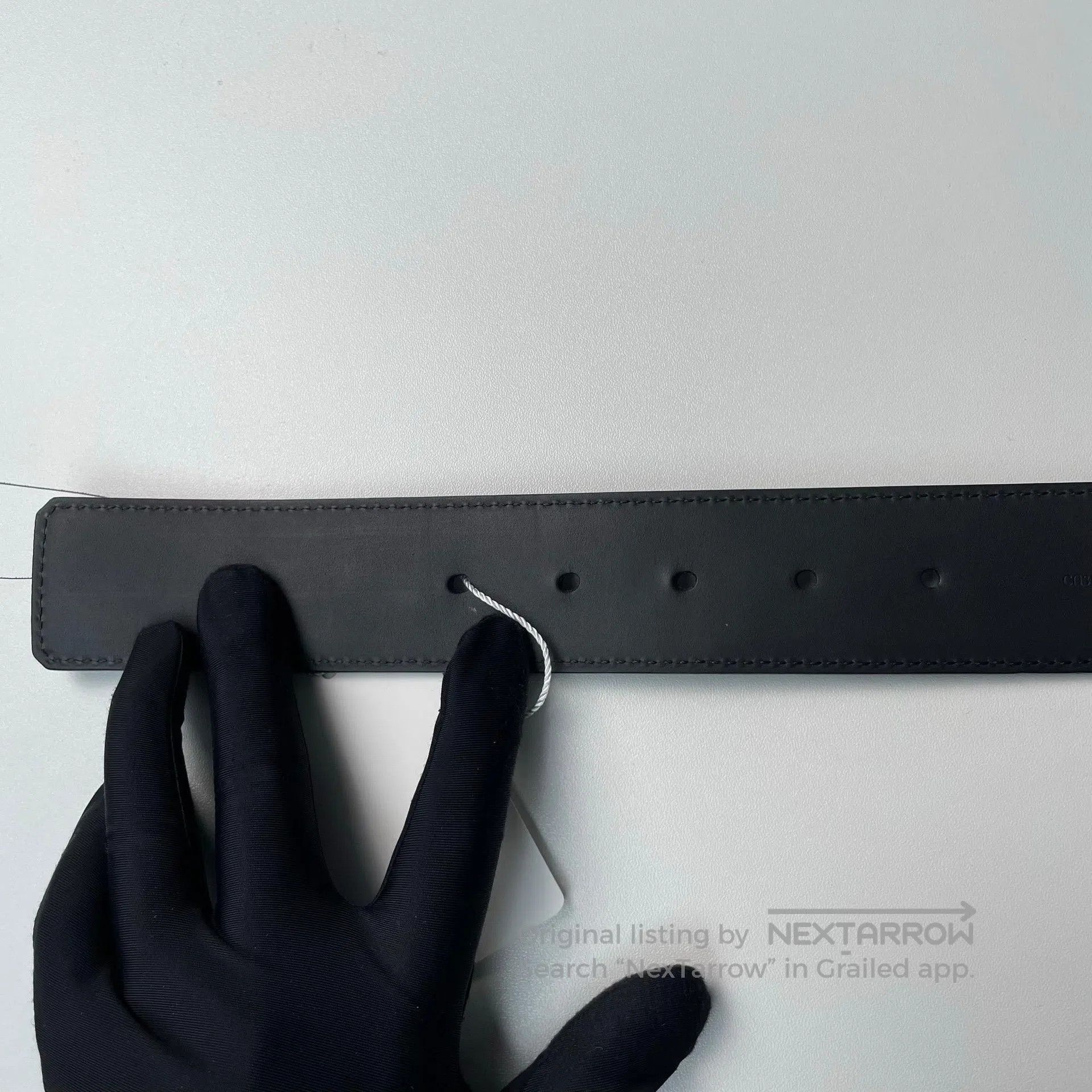 Louis Vuitton Louis Vuitton size 85 Black checkered letter leather belt| Size ONE SIZE - 3 Thumbnail
