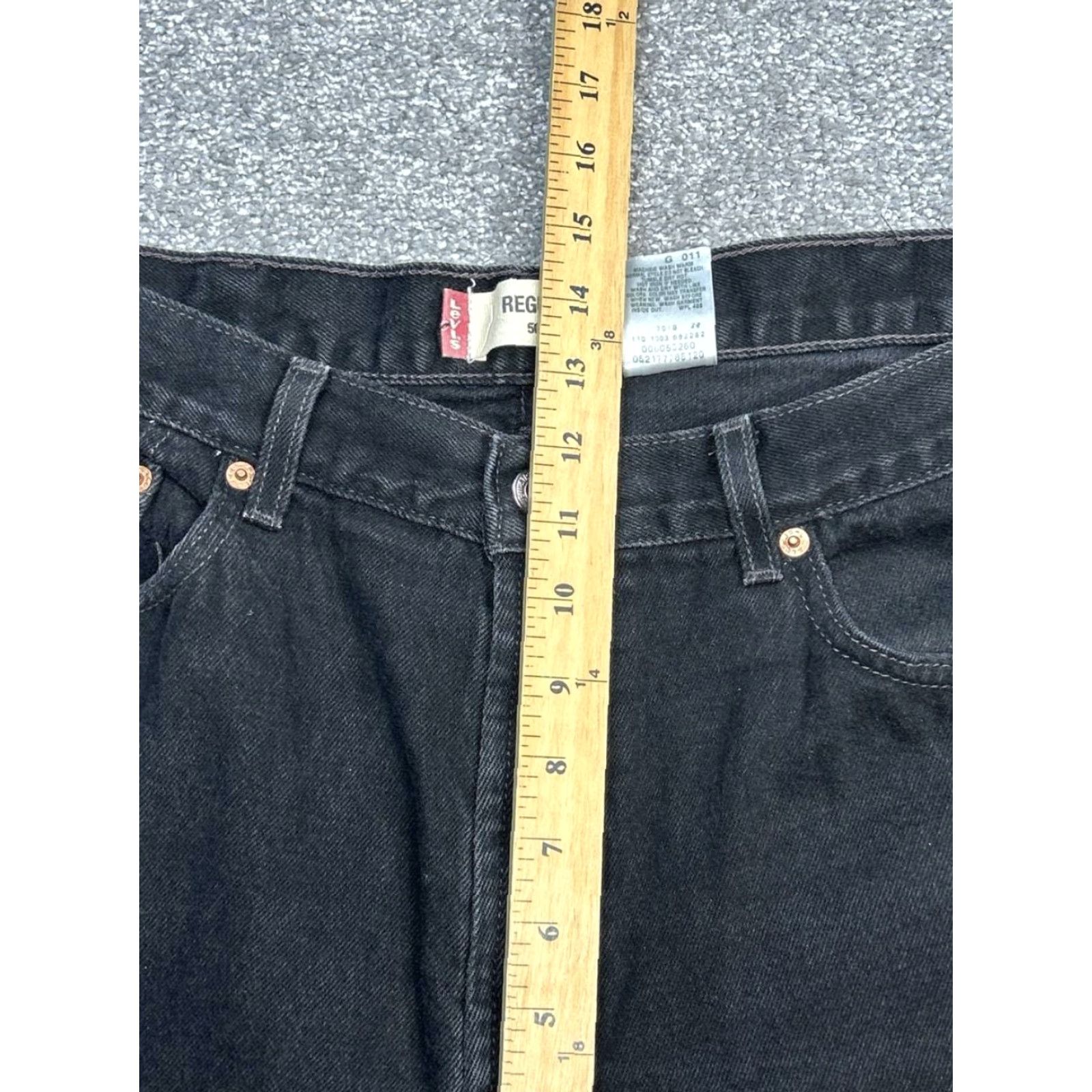 Levi's Levi's 505 Jeans Mens 38 Black Cotton Regular Fit Mid Rise Straight Leg 36x29 y2k Size US 38 / EU 54 - 4 Thumbnail