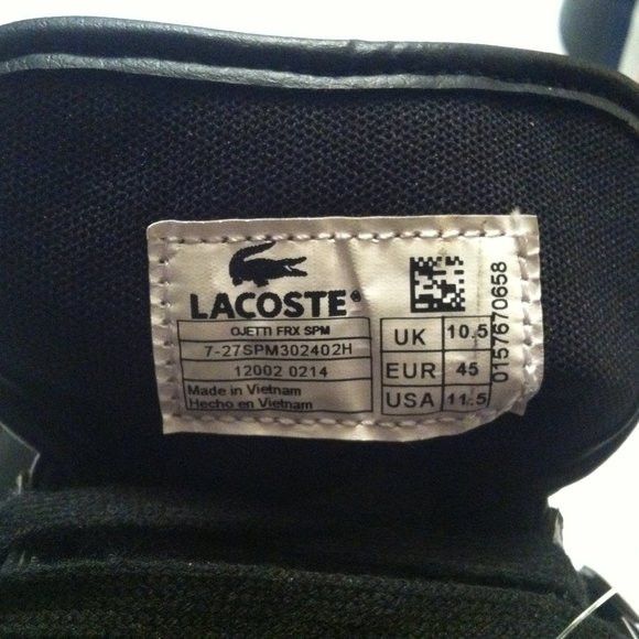 Lacoste LACOSTE MENS NEW BLACK LEATHER FASHION SNEAKERS SIZE: 11.5 Size US 11.5 / EU 44-45 - 16 Thumbnail