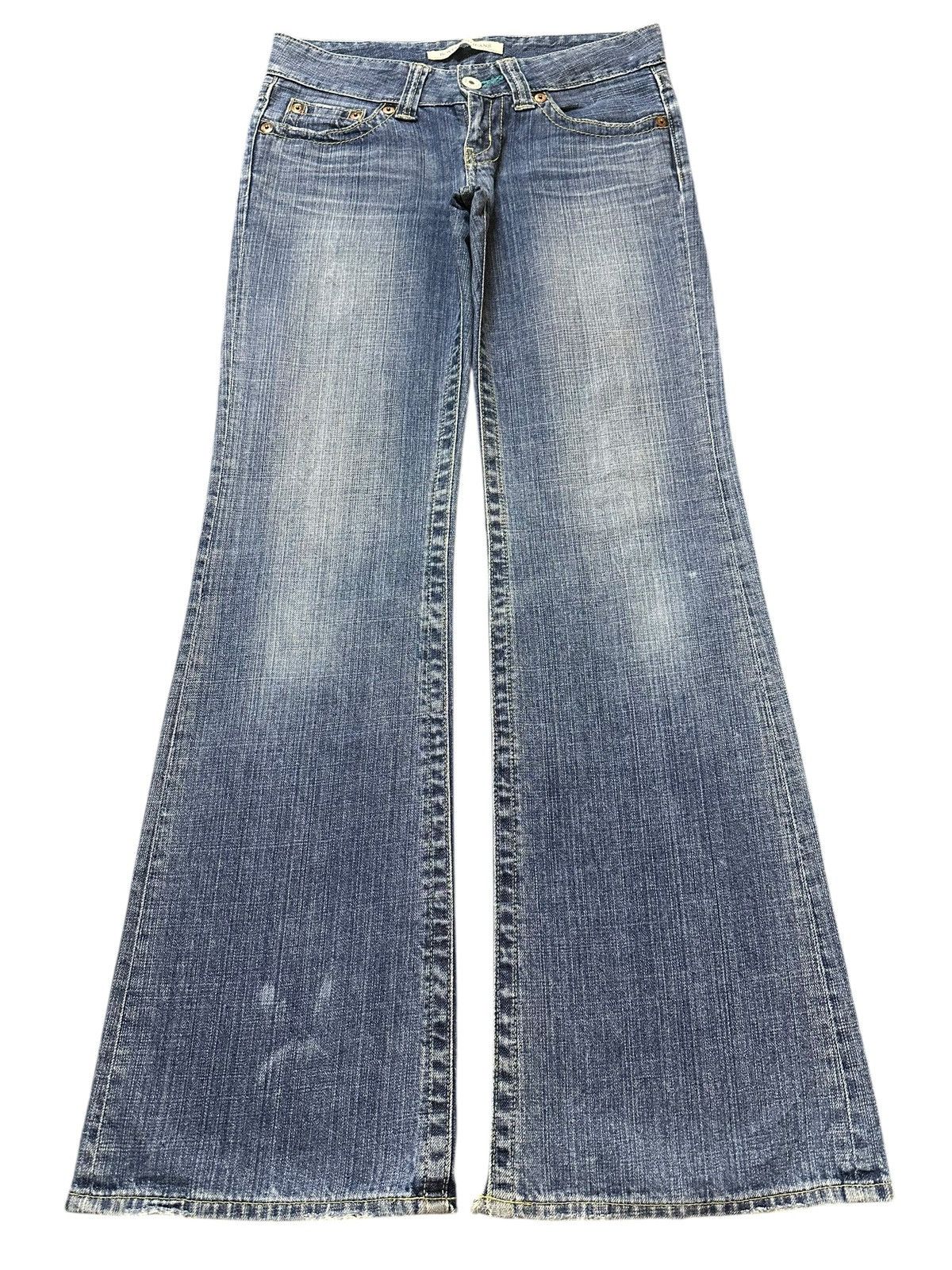 Uniqlo Vintage Japanese Uniqlo Blue Stone Wash Bootcut Wide Leg Size US 31 - 1 Thumbnail