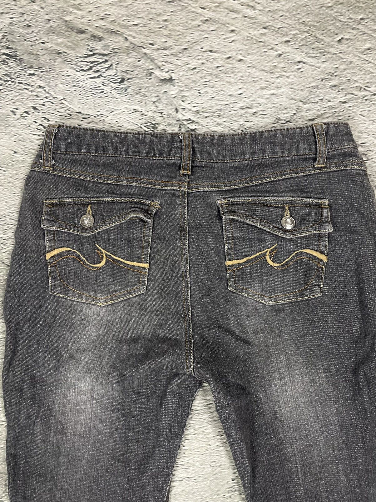 Other Y2K jeans flared grey denim pants Size 29" - 5 Thumbnail