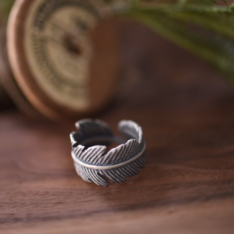 Jewelry Feather Matchless Jewelry Rings Open Chrome Ring (Size 7-13) Size ONE SIZE - 2 Thumbnail