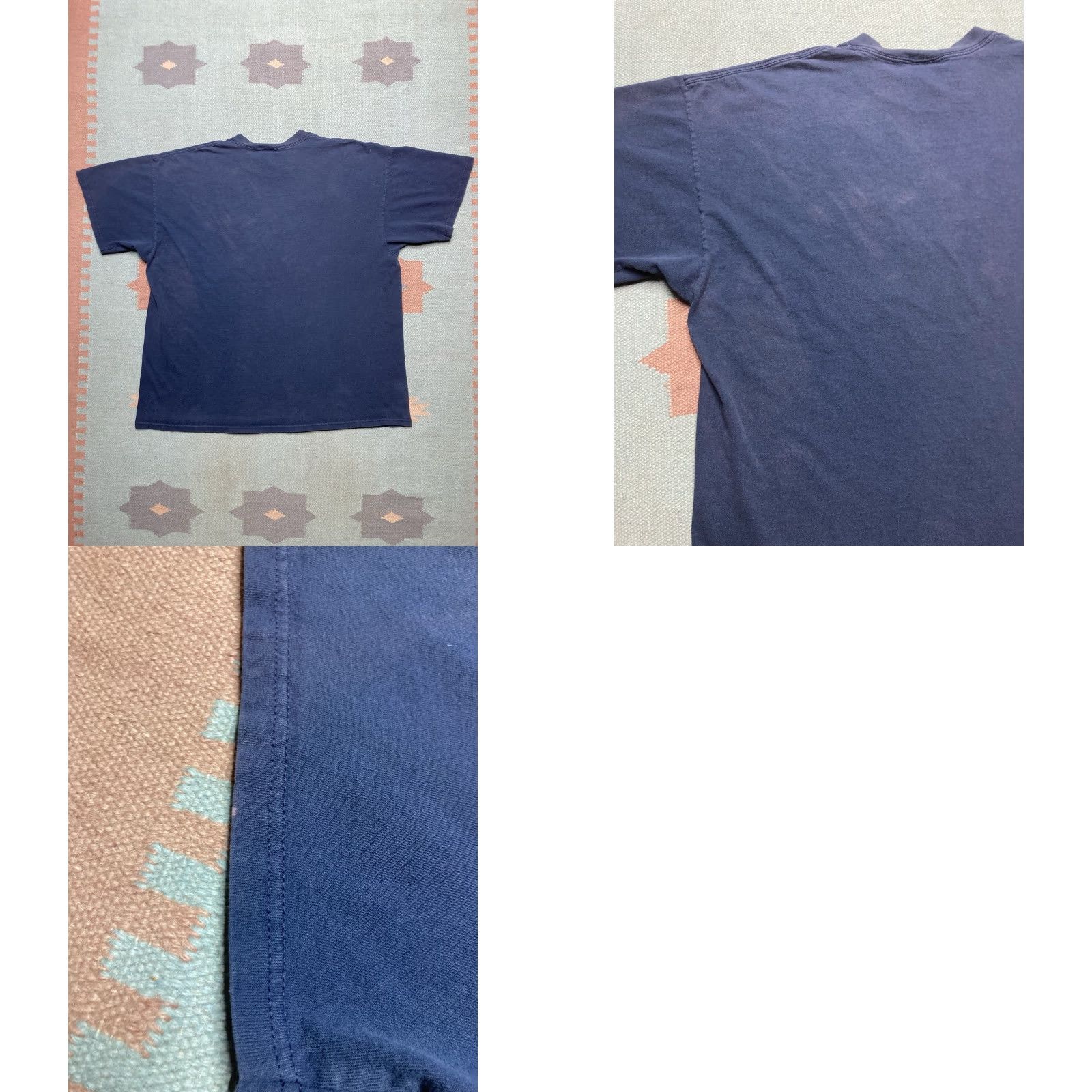 Nike VINTAGE Nike T-Shirt Embroidered Swoosh Check Logo Navy Blue Faded Adult XXL Mens Size US XXL / EU 58 / 5 - 8 Thumbnail