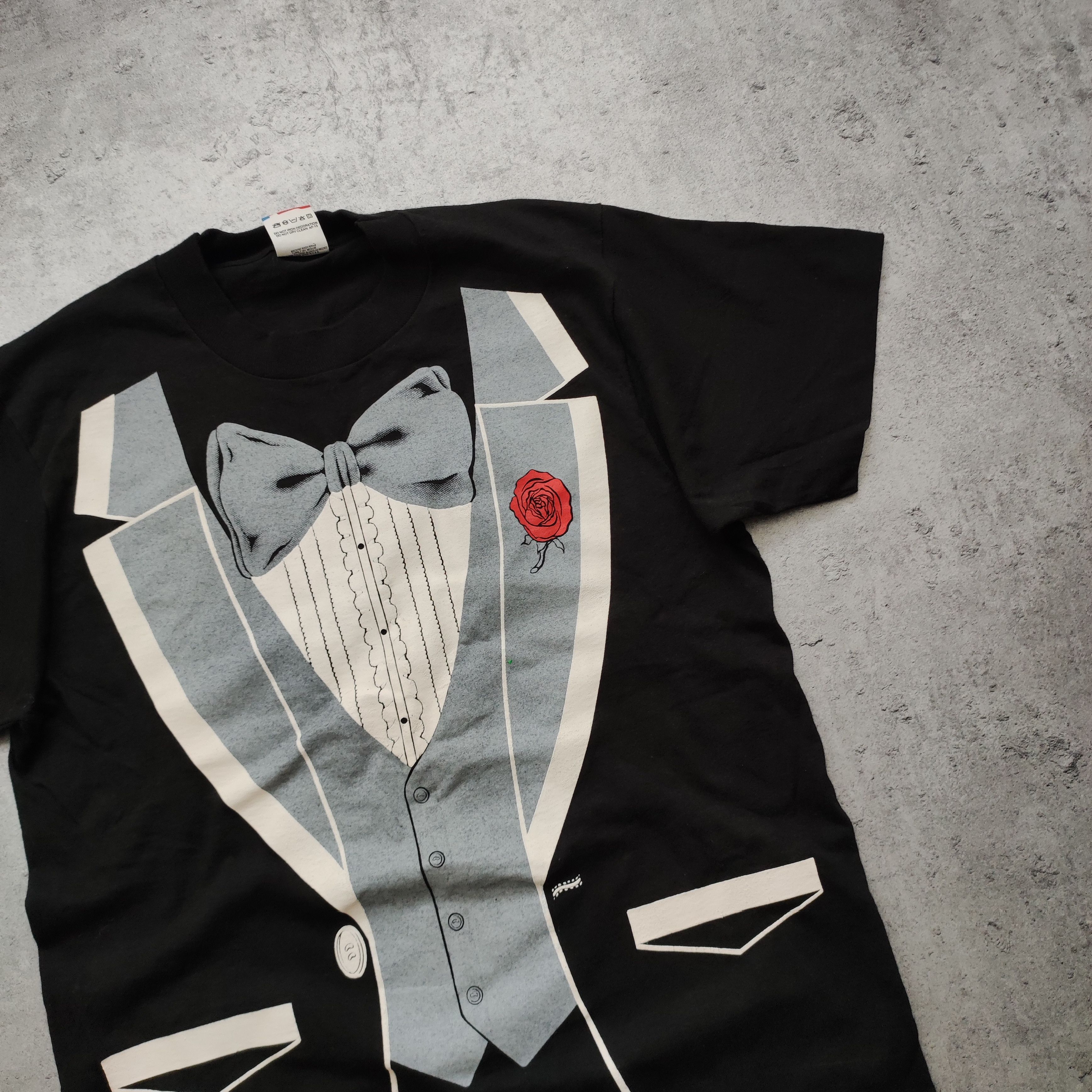 Vintage Vintage RARE Fotl 80s Black Tuxedo Promo Tee Size US M / EU 48-50 / 2 - 3 Thumbnail