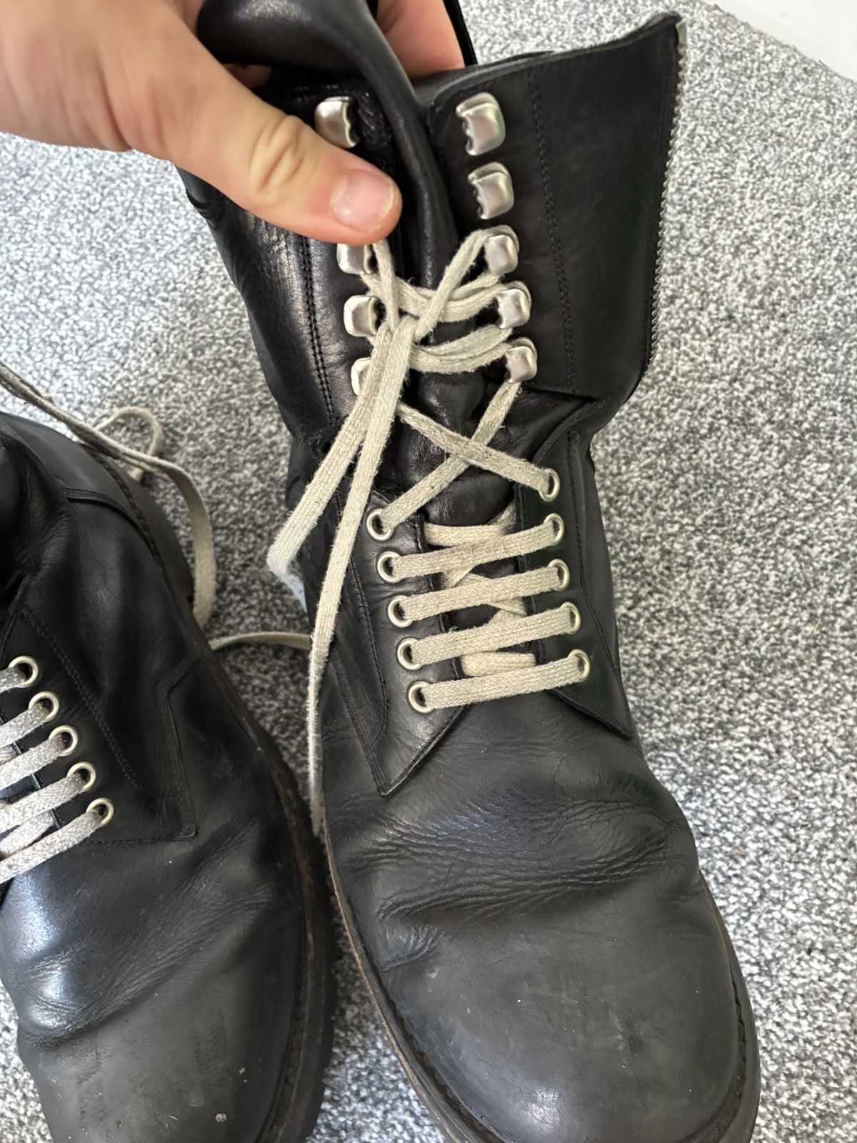 Rick Owens Rick Owen’s Combat Boots Size US 10 / EU 43 - 9 Thumbnail