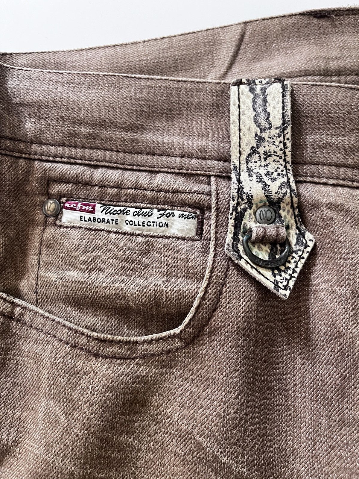 Tornado Mart JAPANESE NCFM SNAKE PHYTON FLARED JEANS Size US 33 - 9 Thumbnail