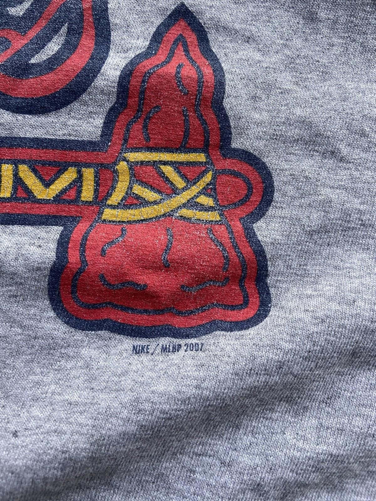 Nike Y2K Atlanta Braves Shirt Mens XL Nike Team Sports Tee 22x27 Size ONE SIZE - 6 Thumbnail