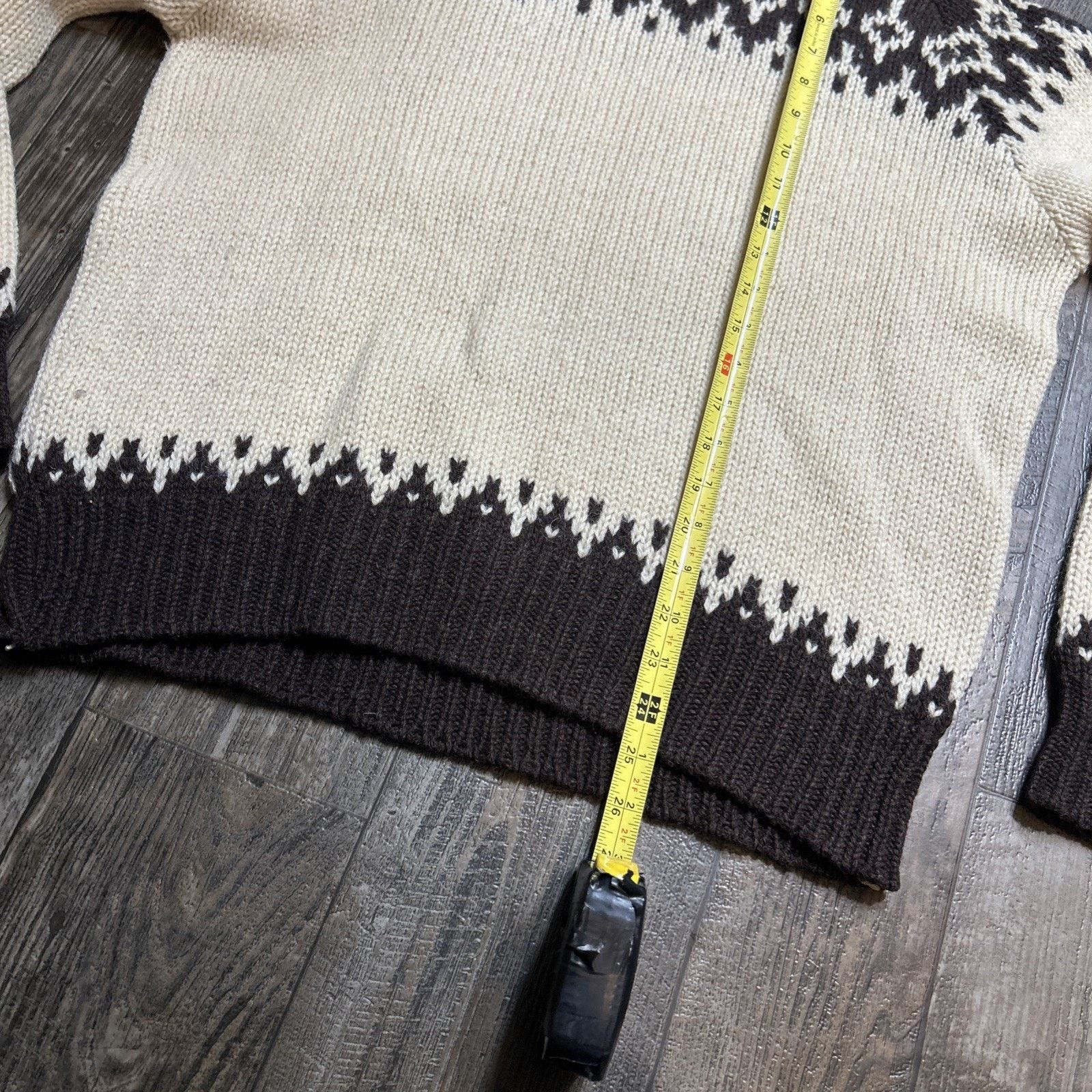 Pendleton VTG 70's Pendleton Earthen Cream Brown Wool Sweater Size US L / EU 52-54 / 3 - 6 Thumbnail