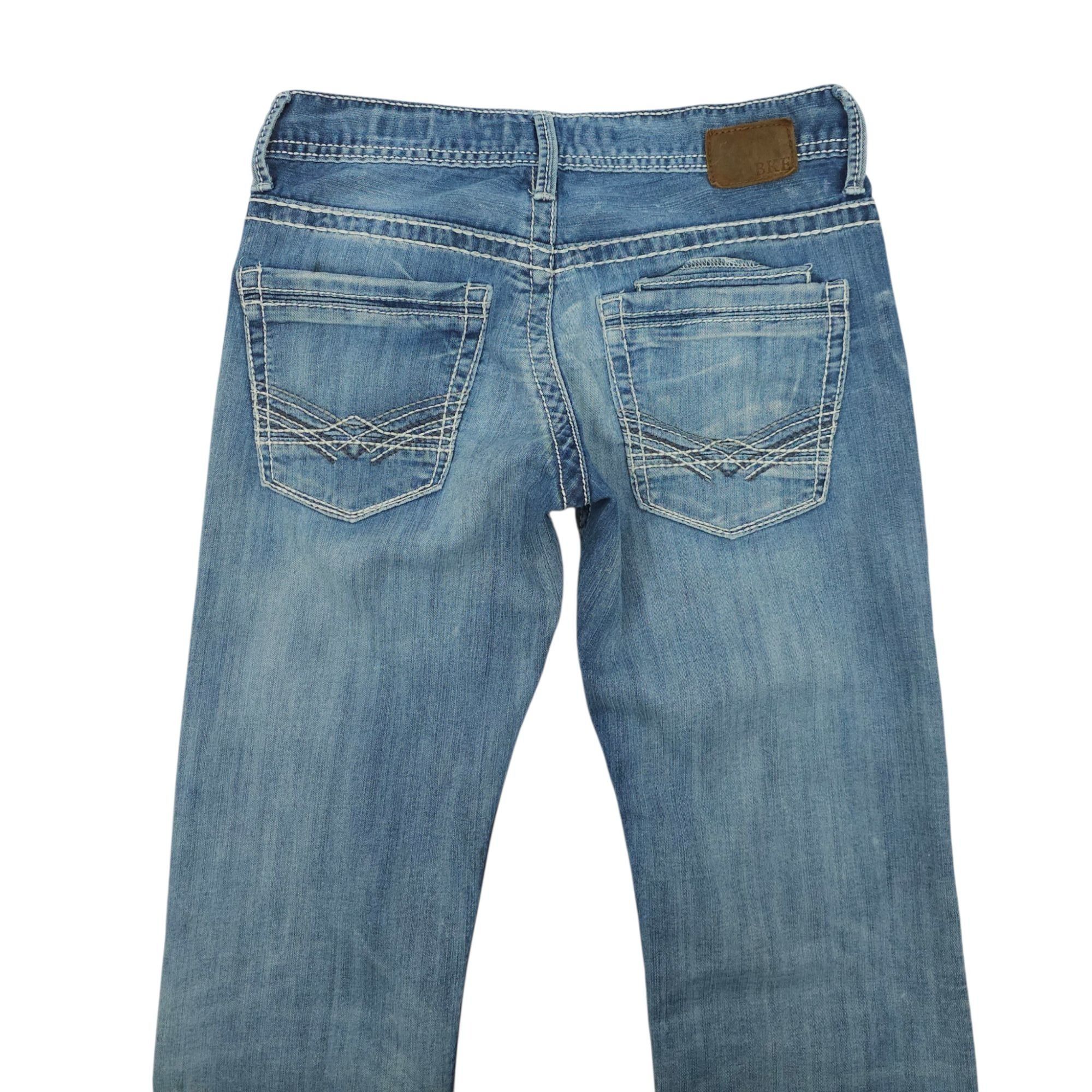 BKE BKE Carter Straight Leg Jeans Size 29XL Distressed Whiskered Size US 29 - 12 Thumbnail