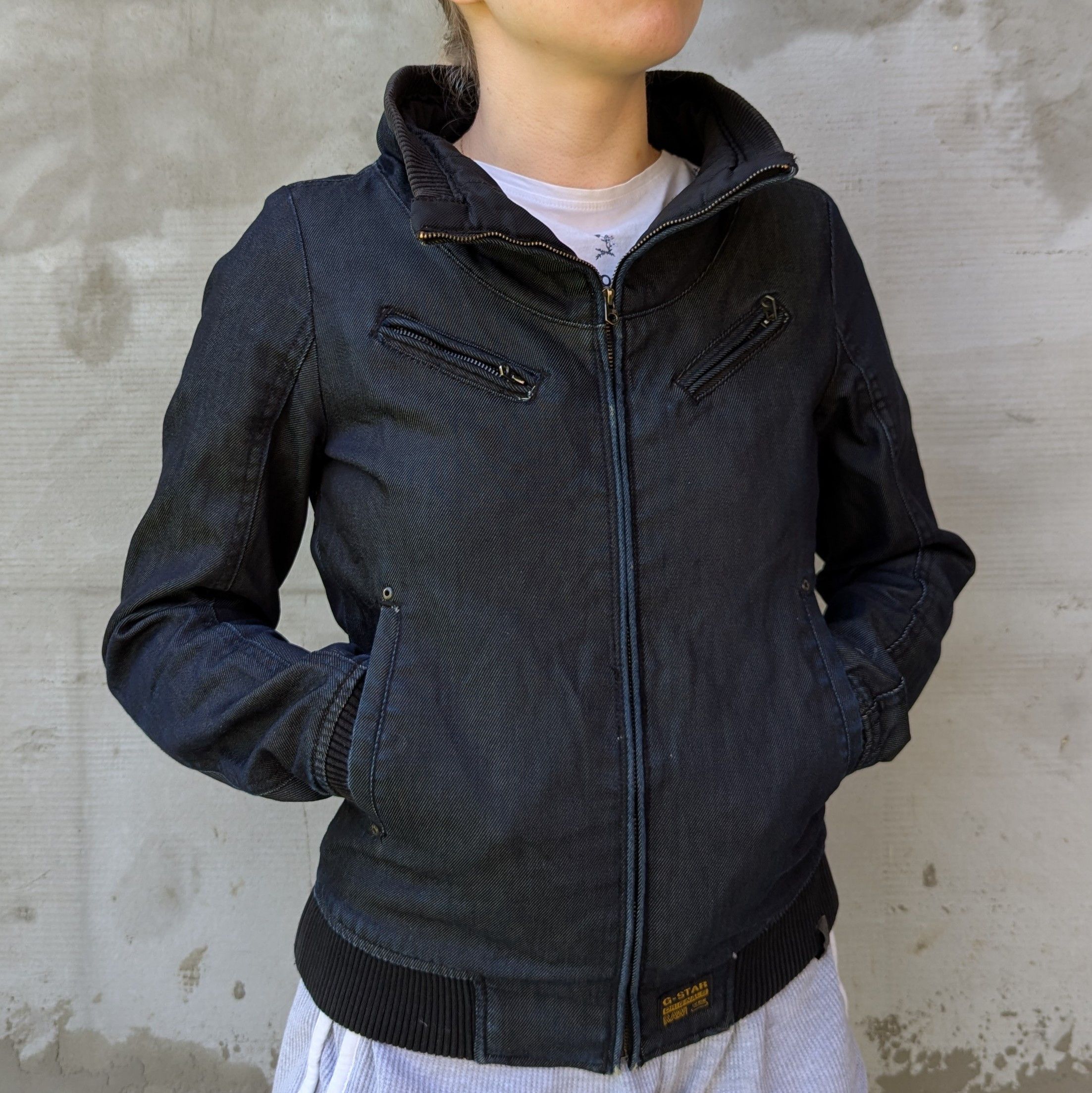 G-Star × Vintage G-Star RAW Dawn Denim Jacket Womens Dark Blue FullZip Jacket Size XS / US 0-2 / IT 36-38 - 3 Thumbnail