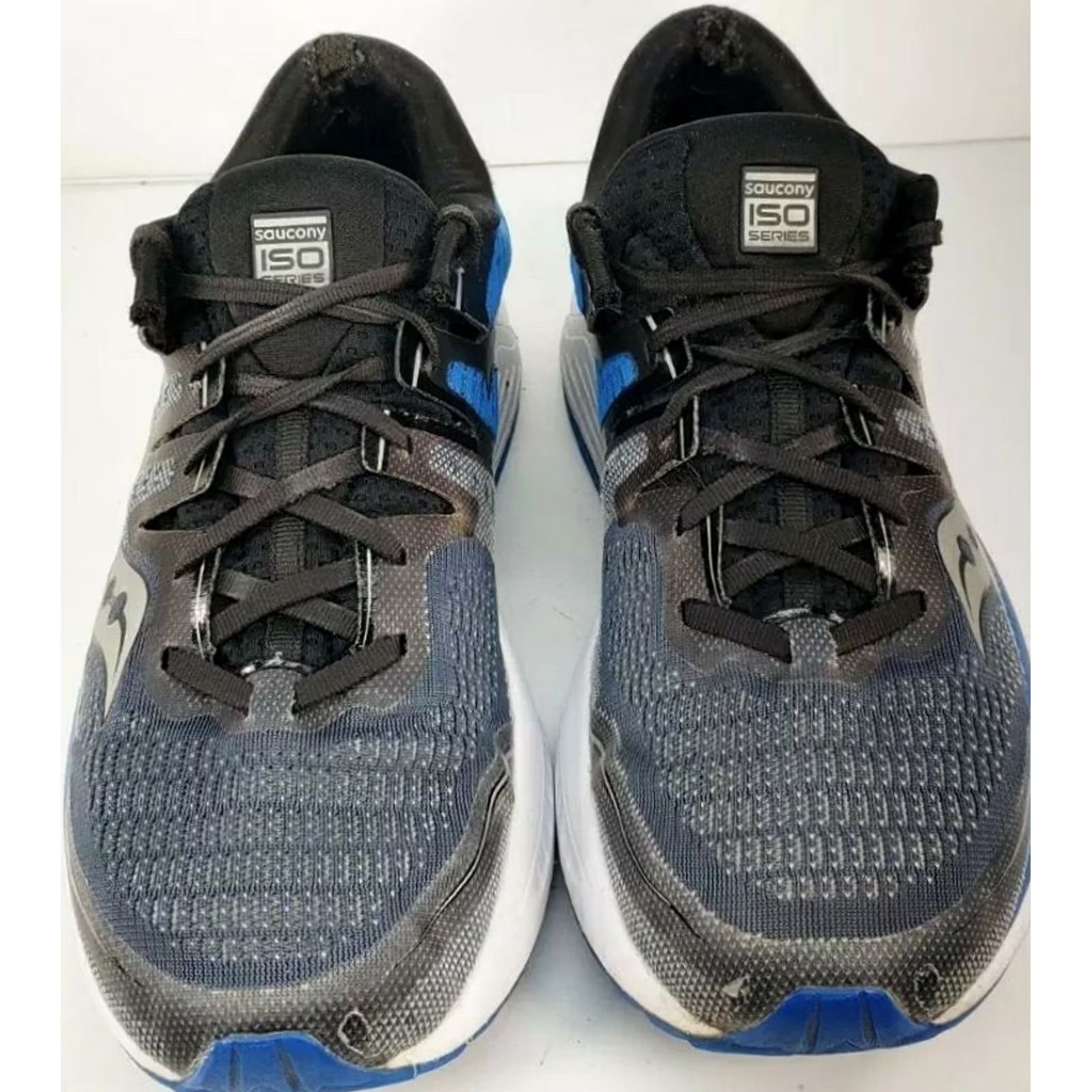 Saucony Saucony Men's Guide ISO 2 Running Shoes Grey Blue Lace Up Low Top 11M Size US L / EU 52-54 / 3 - 3 Thumbnail