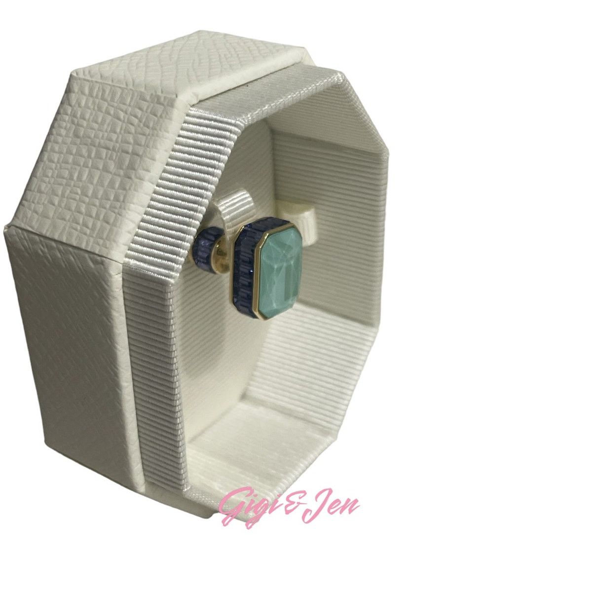 Swarovski Swarovski Orbita Stud Earring, Single, Octagon Cut Crystal Size ONE SIZE - 6 Thumbnail