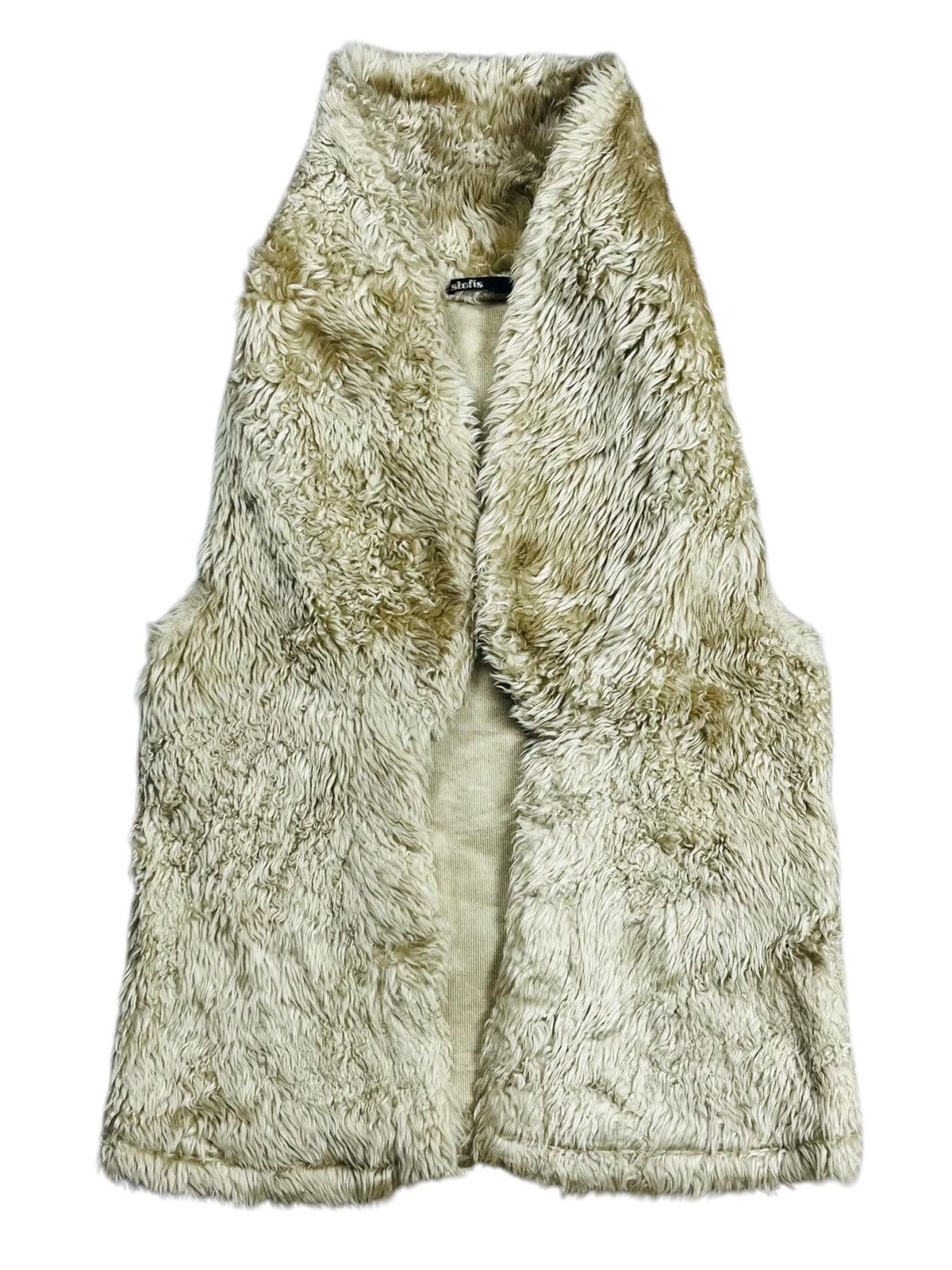 00s archive goa fur jilet vest cardigan