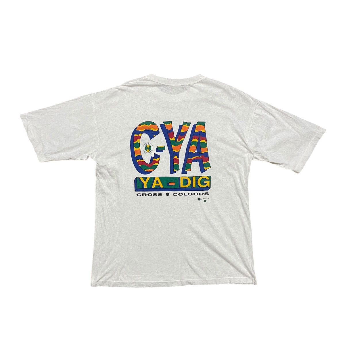 Cross Colours × Vintage Vintage 90s Cross Colours YA-DING Single Stitch Tees Size US XL / EU 56 / 4 - 1 Thumbnail