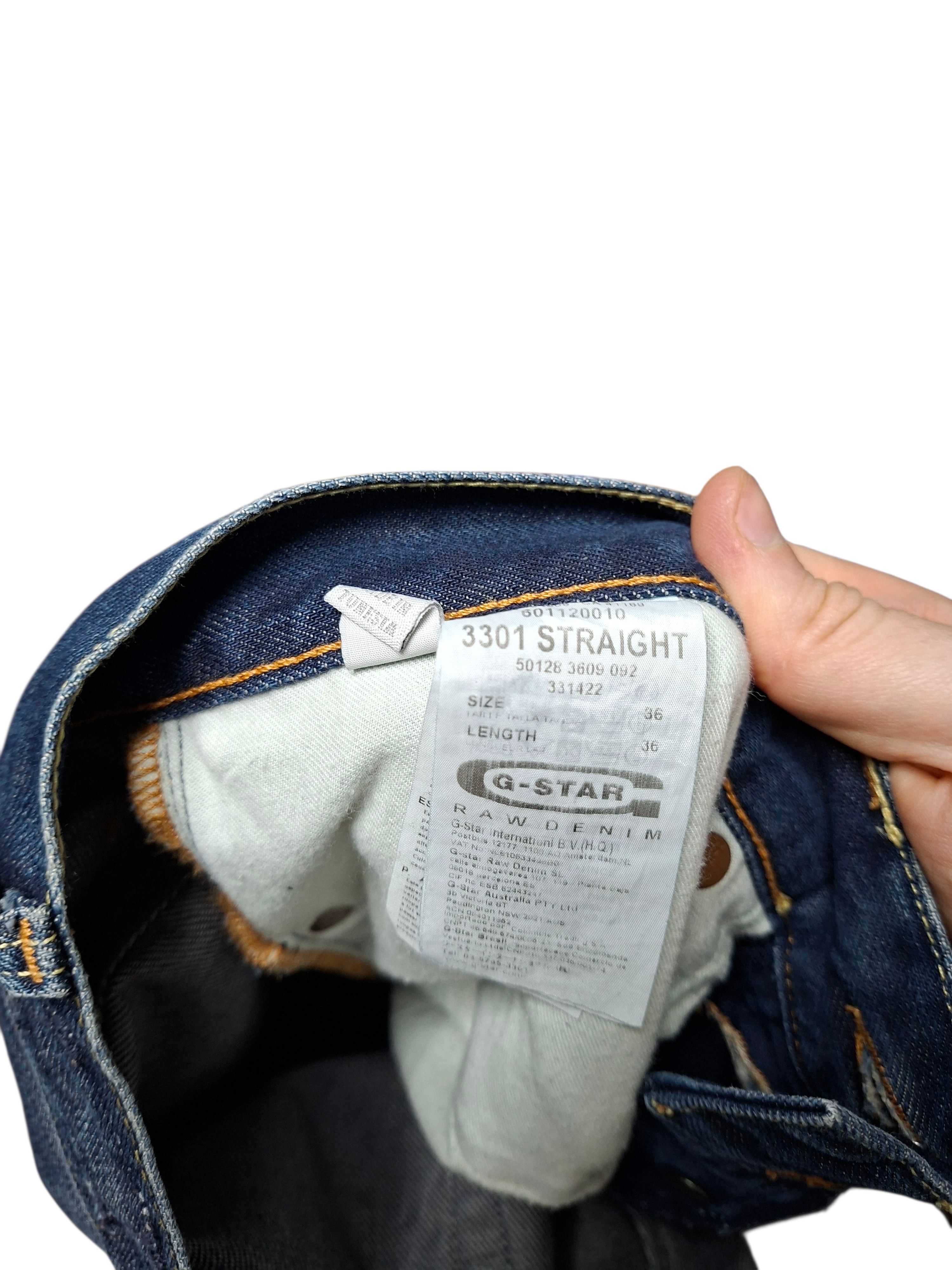 G-Star G STAR RAW 3301 STRAIGHT W36 L36 JEANS DENIM Size US 36 / EU 52 - 5 Thumbnail