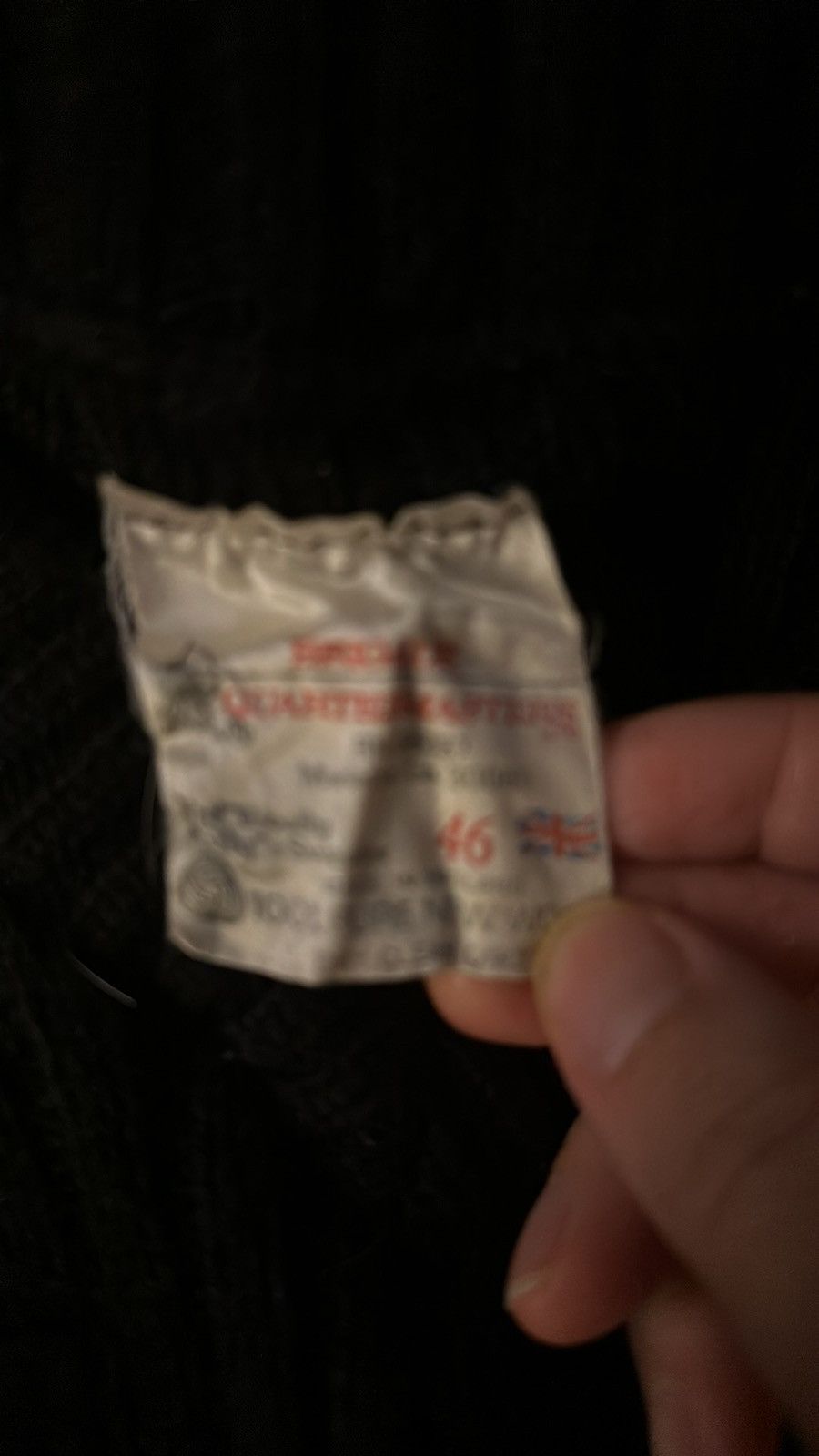 Vintage Vintage British Quartermasters Black Sweater. Size 46. Size US XXL / EU 58 / 5 - 2 Thumbnail