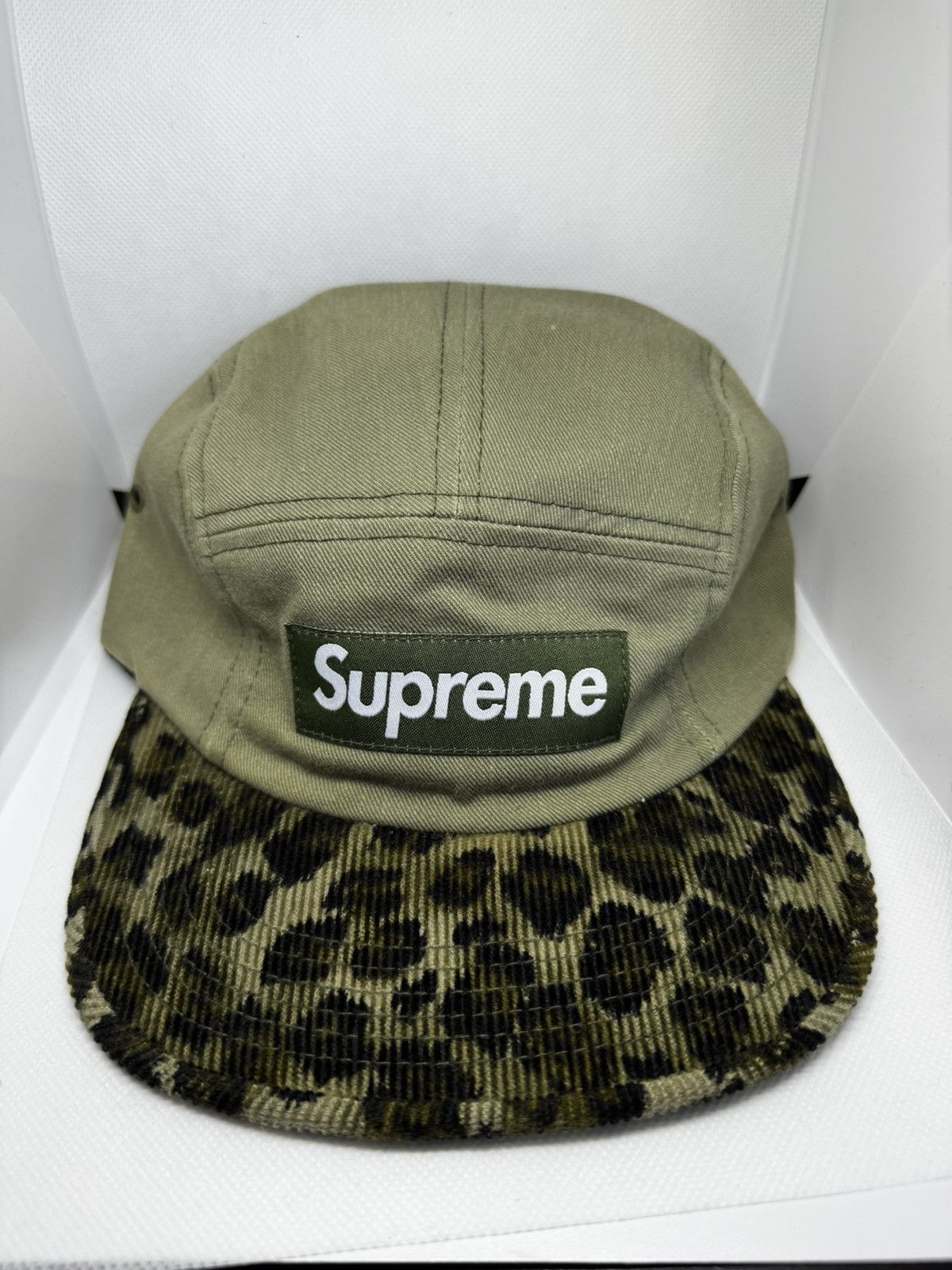 Supreme Supreme Safari Green leopard camp cap | Grailed