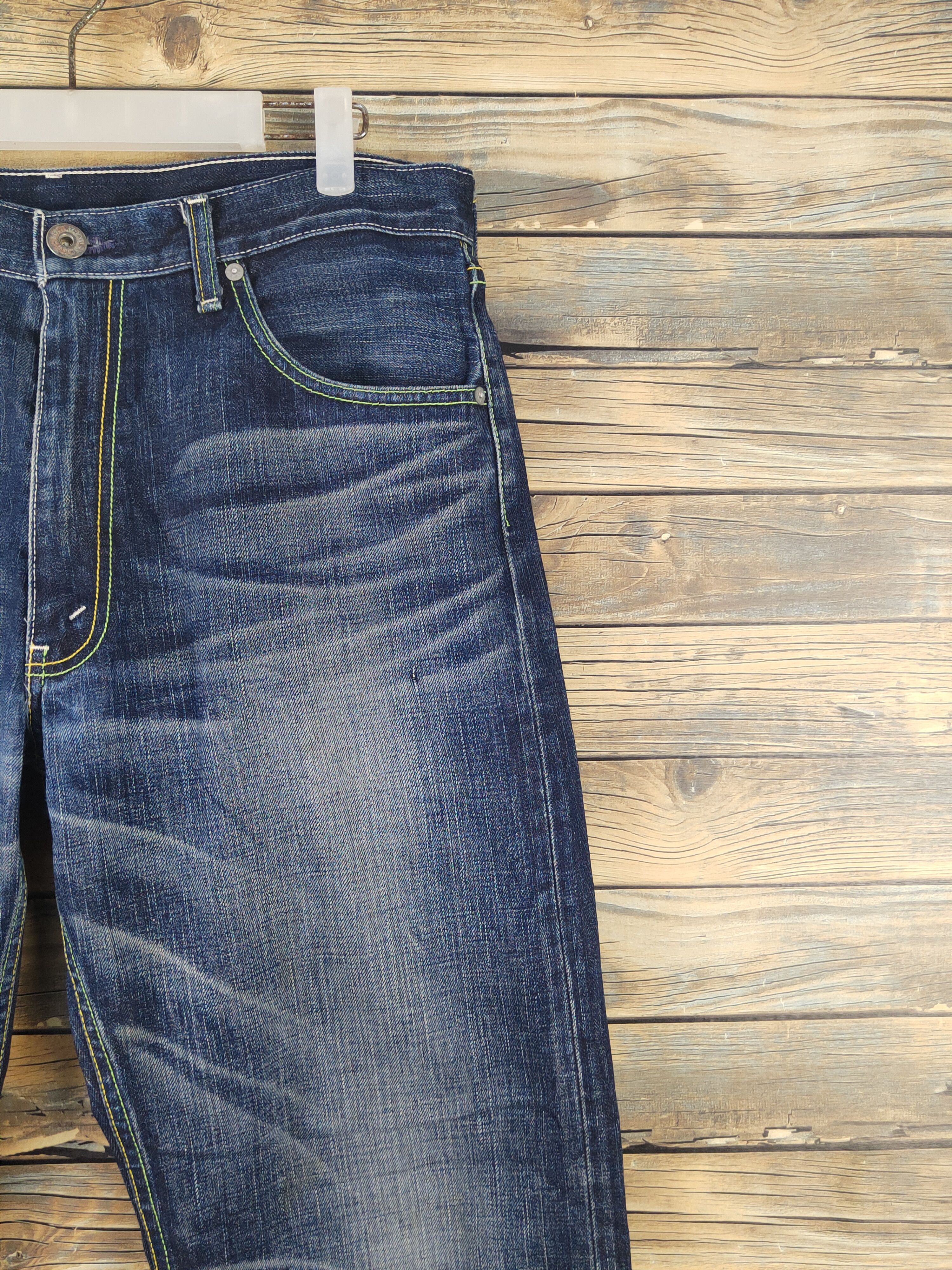 Levi's 503 Levi's Dark Blue Distressed Ripped denim Jeans #W1725 Size US 34 / EU 50 - 5 Thumbnail