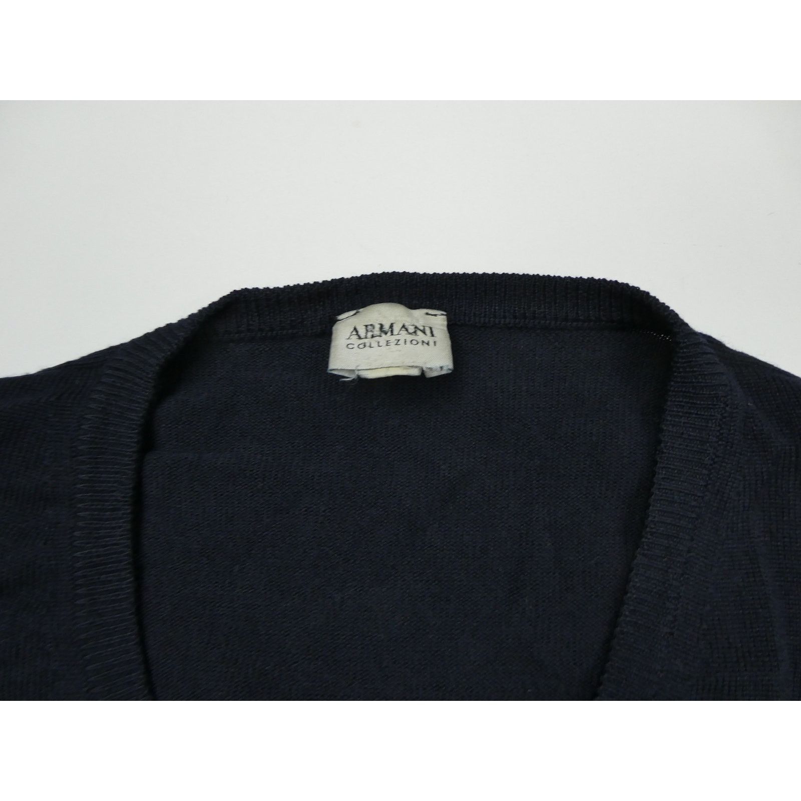 Armani Collezioni Armani Collezioni 100% wool sweater, medium, navy, v-neck Size US M / EU 48-50 / 2 - 2 Thumbnail