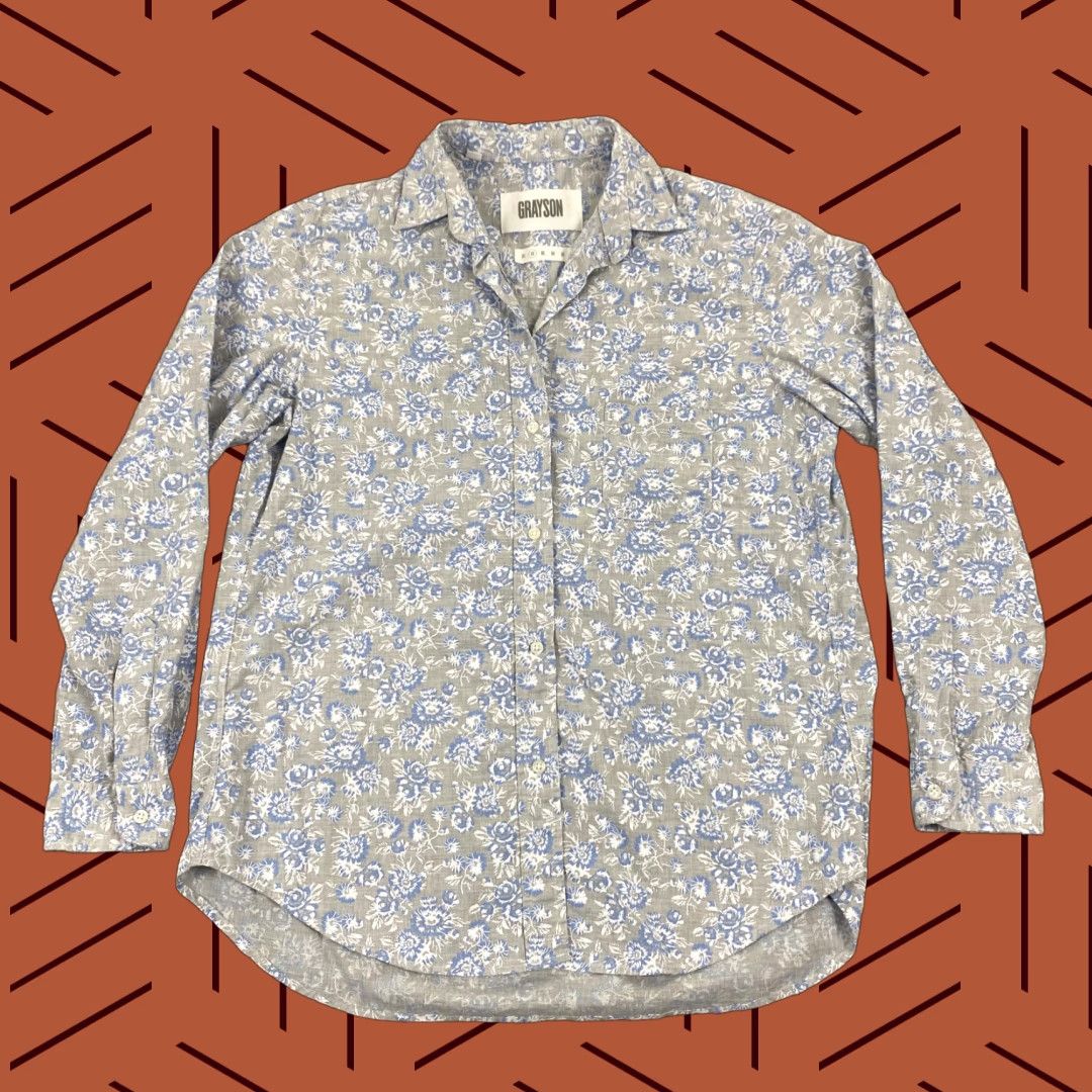 Frank & Eileen GRAYSON Shirt Womens Size 2 Small Floral The Hero Frank & Eileen Button Up Top Size XS / US 0-2 / IT 36-38 - 1 Thumbnail