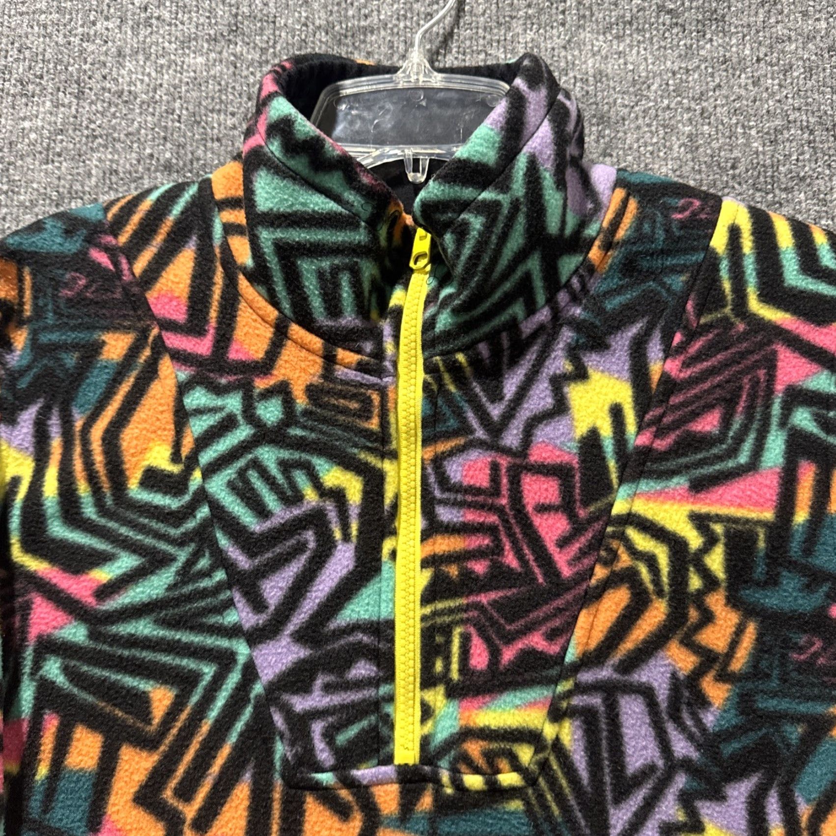 Empyre Empyre Fleece Pullover Jacket 1/4 Zip Men M Retro Neon Graffiti Y2K Skater Multicolor Size US M / EU 48-50 / 2 - 4 Thumbnail