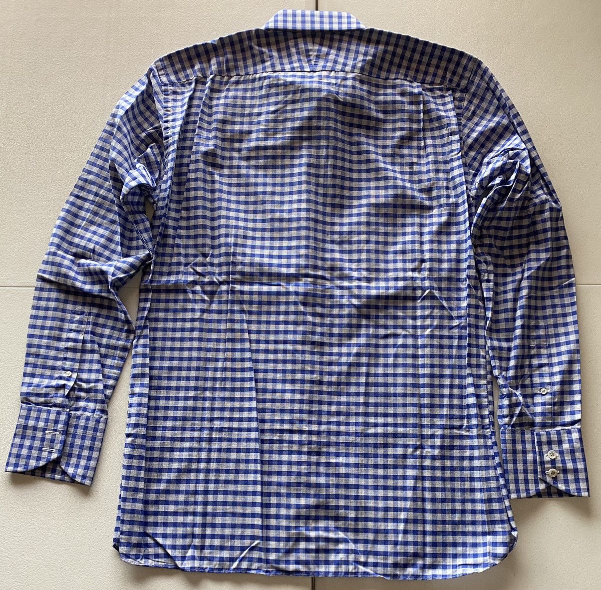 Tom Ford Tom Ford blue/grey gingham check shirt 17 43e NWOT Size US L / EU 52-54 / 3 - 12 Thumbnail