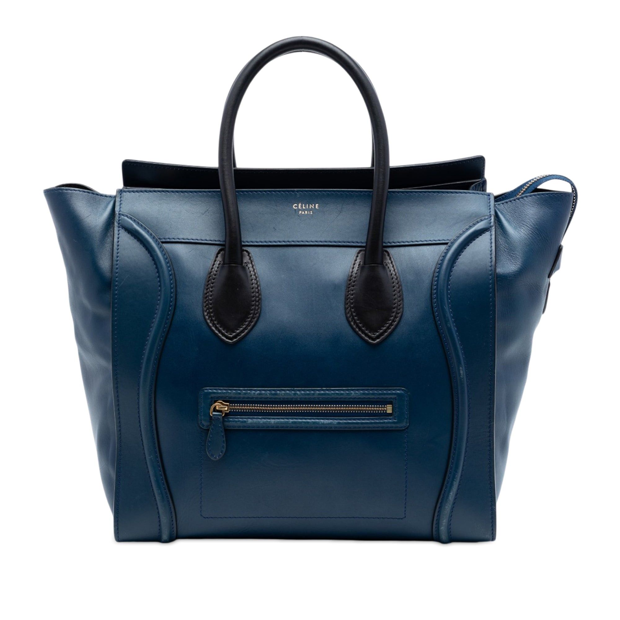 Celine Large Bicolor Leather Phantom Luggage Tote Size ONE SIZE - 1 Thumbnail