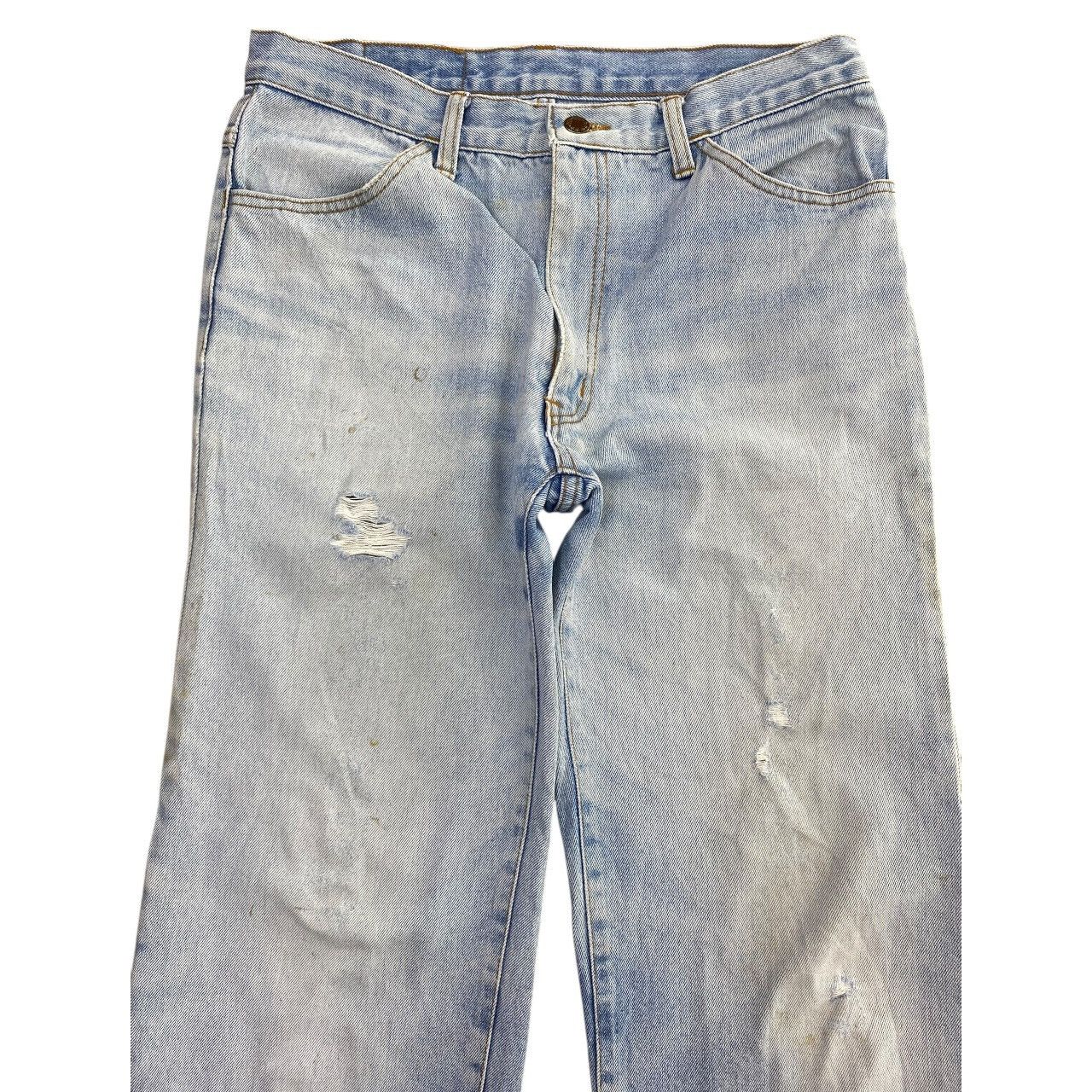 Japanese Brand Japanese Brand Acid Blue Wash Style Loose Jeans Size US 33 - 2 Thumbnail