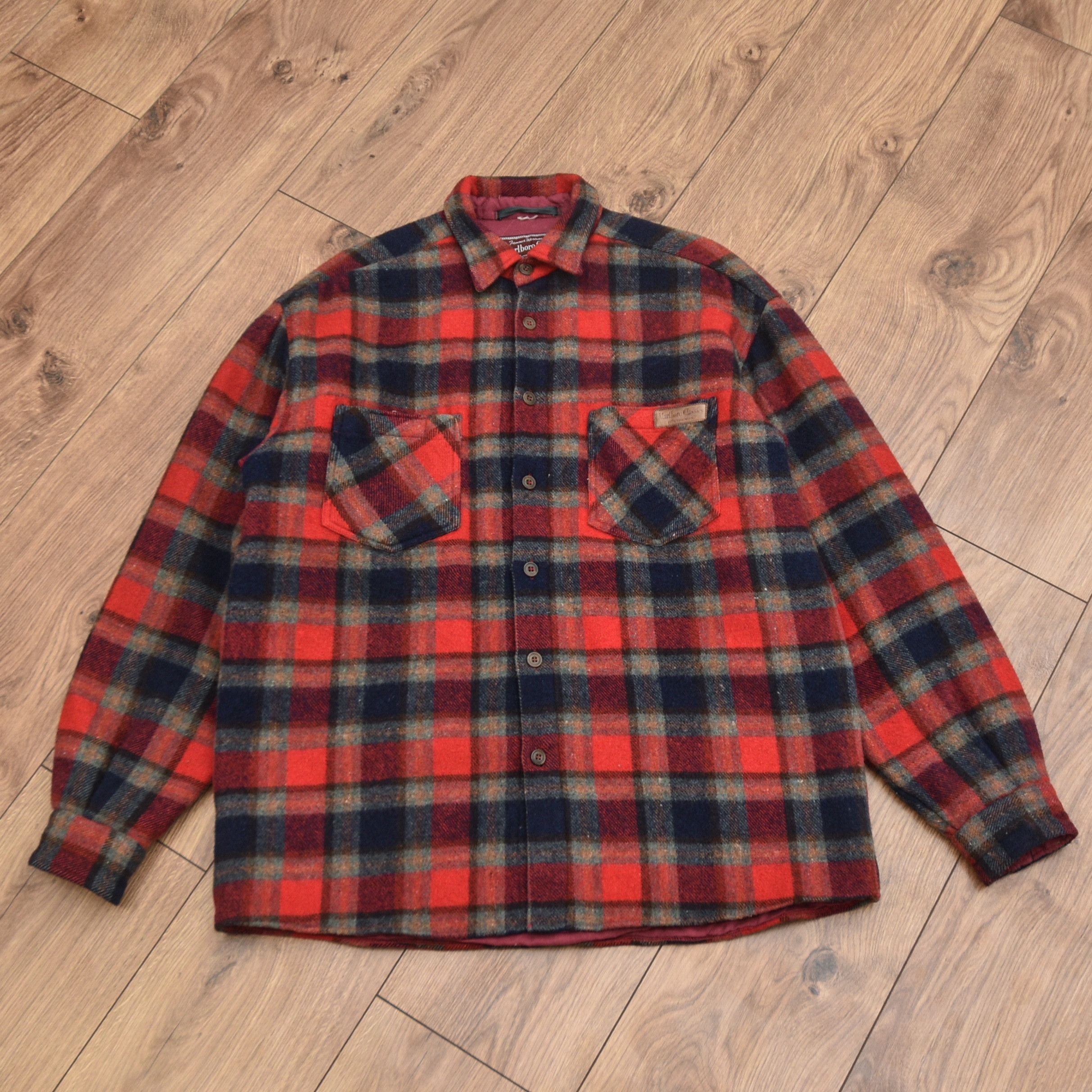 Marlboro Classics MARLBORO CLASSICS Wool Flannel Shirt Plaid Western XL-L Size US XL / EU 56 / 4 - 5 Thumbnail