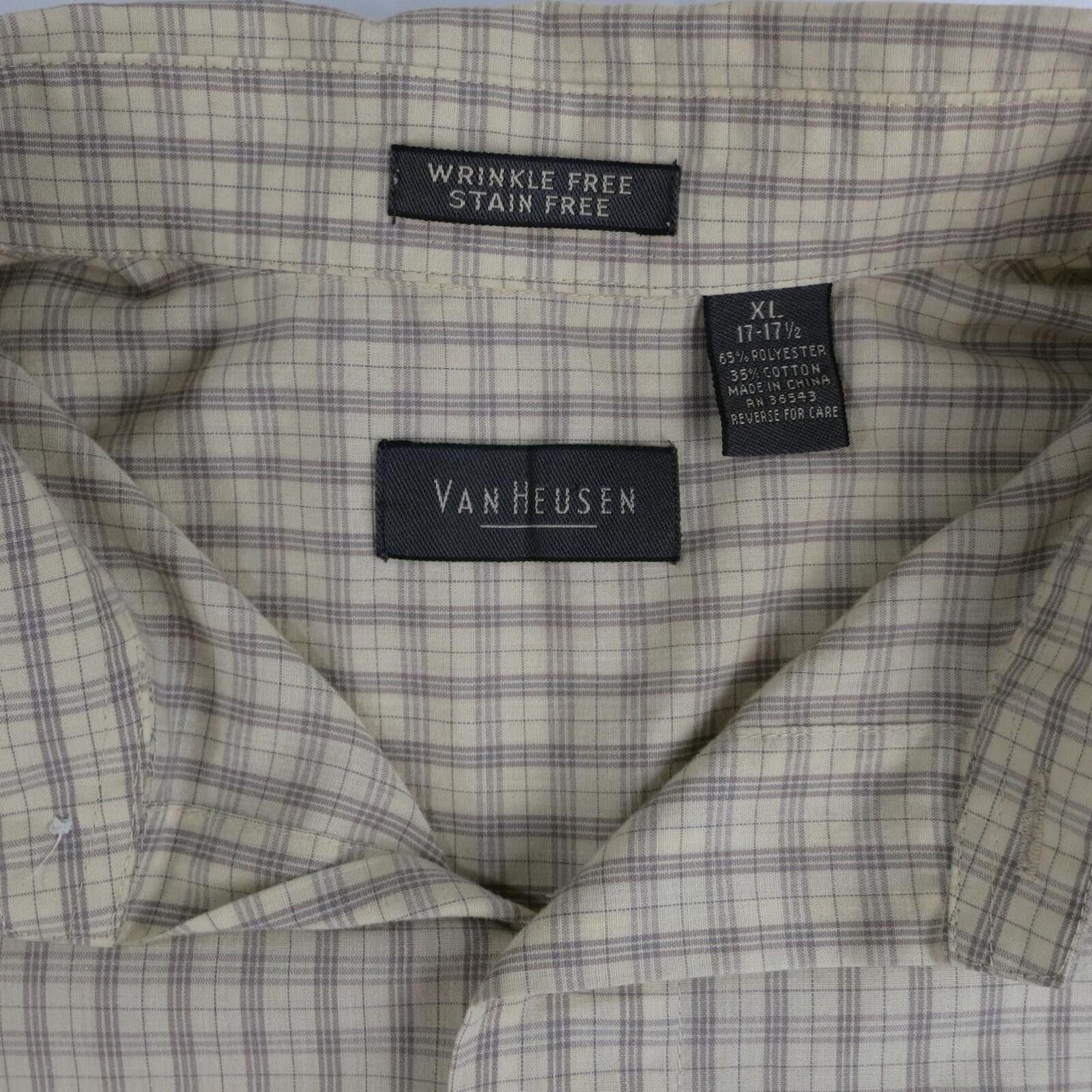 Van Heusen Van Heusen Mens XL Wrinkle Free Stain Free Button-Up Shirt Size US XL / EU 56 / 4 - 2 Thumbnail