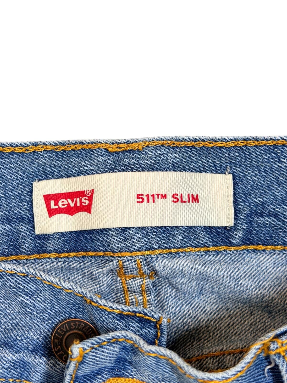 Other Levi's 511 Slim Distressed Denim Shorts Size 27 Size 27" / US 4 / IT 40 - 2 Thumbnail