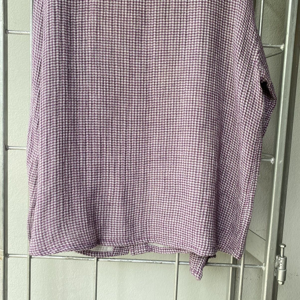 Issey Miyake Plantation Textured Check Shirt Size M / US 6-8 / IT 42-44 - 6 Thumbnail