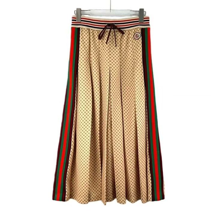 Gucci Gucci Monogram Stripe Pleated Skirt Size 34" / US 12 / IT 48 - 1 Thumbnail